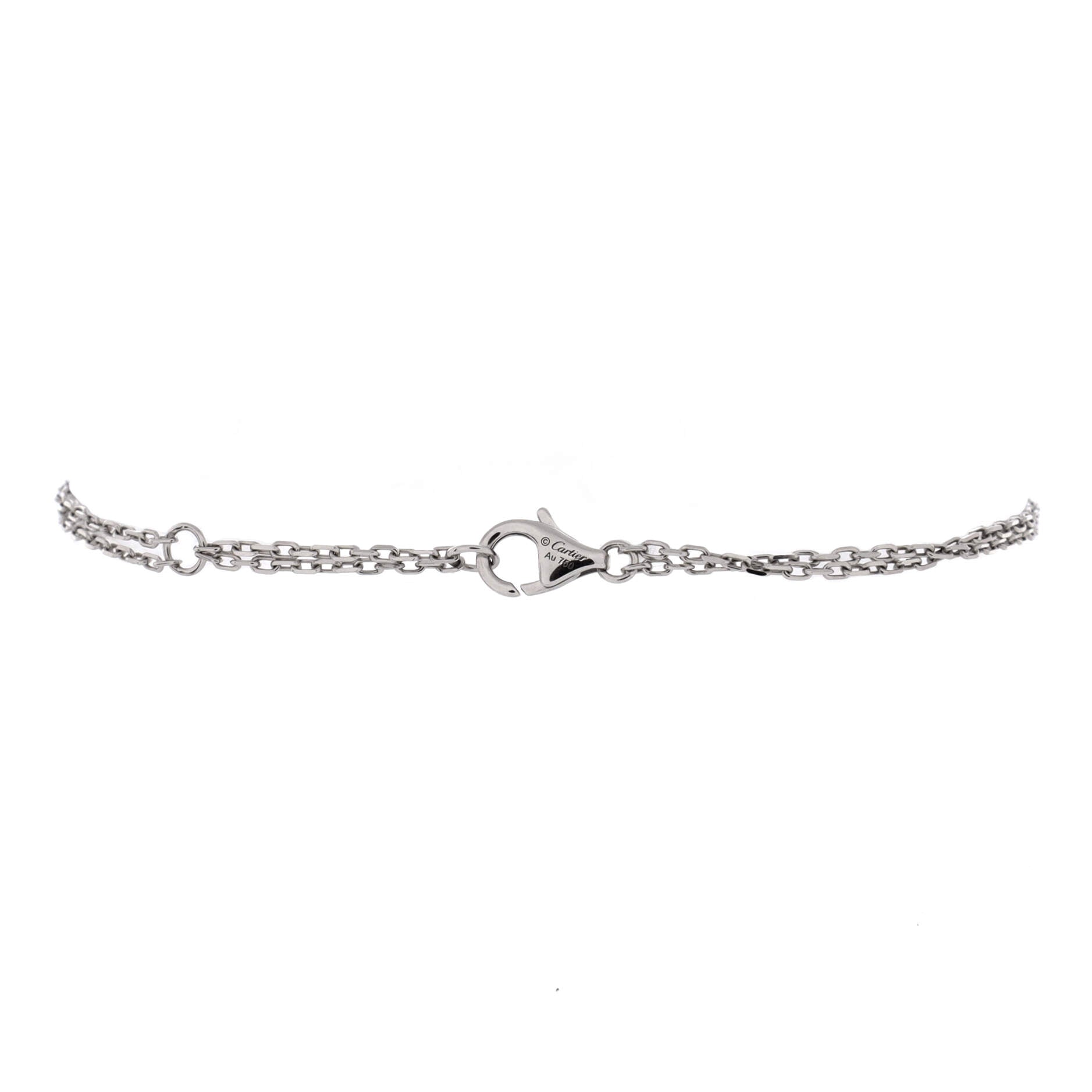 2 Diamonds Love Bracelet 18K White Gold with Diamonds