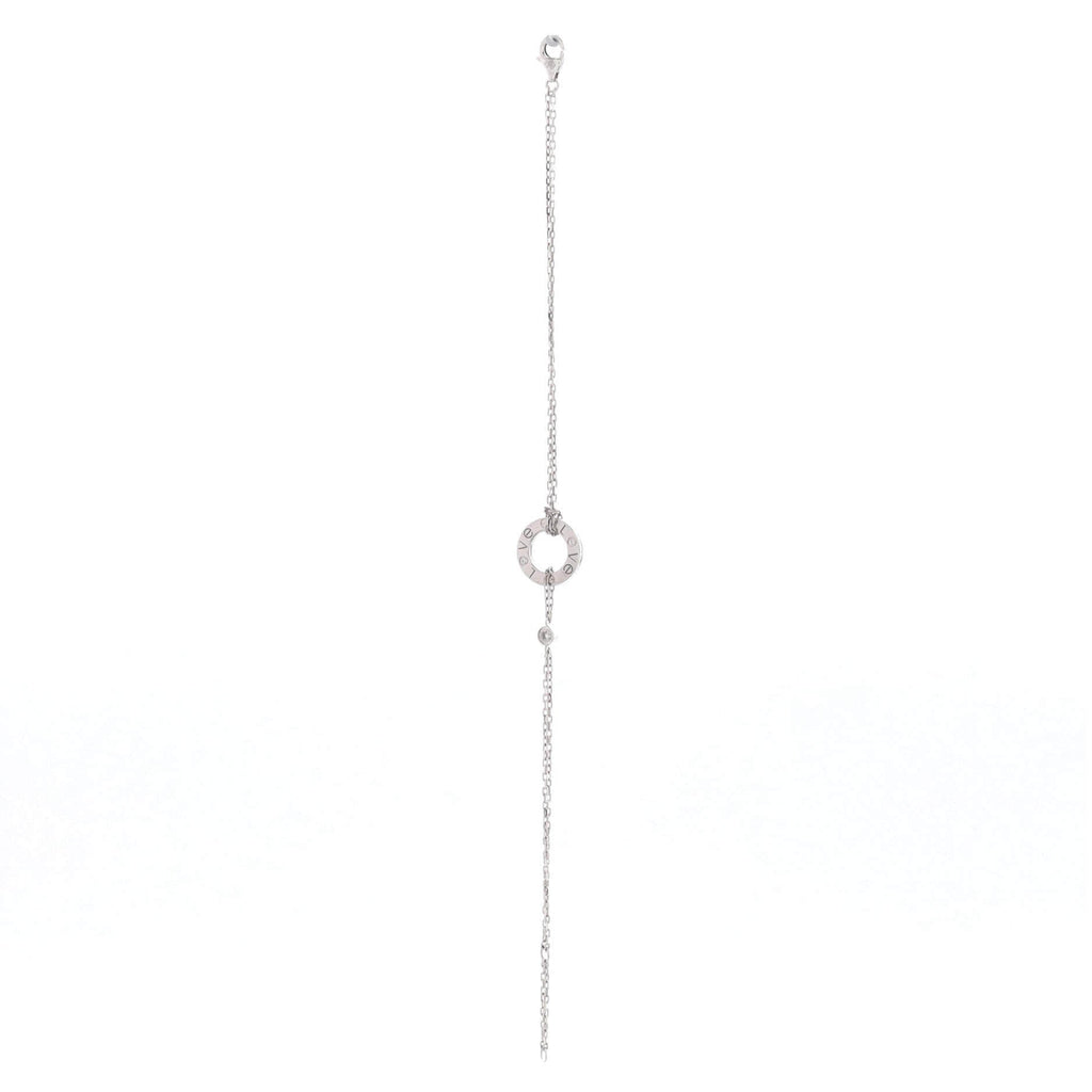 2 Diamonds Love Bracelet 18K White Gold with Diamonds