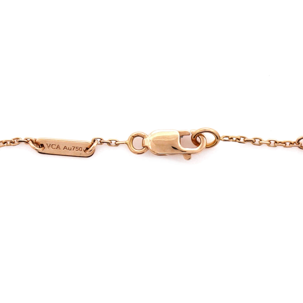 Sweet Alhambra Bracelet 18K Rose Gold and Carnelian