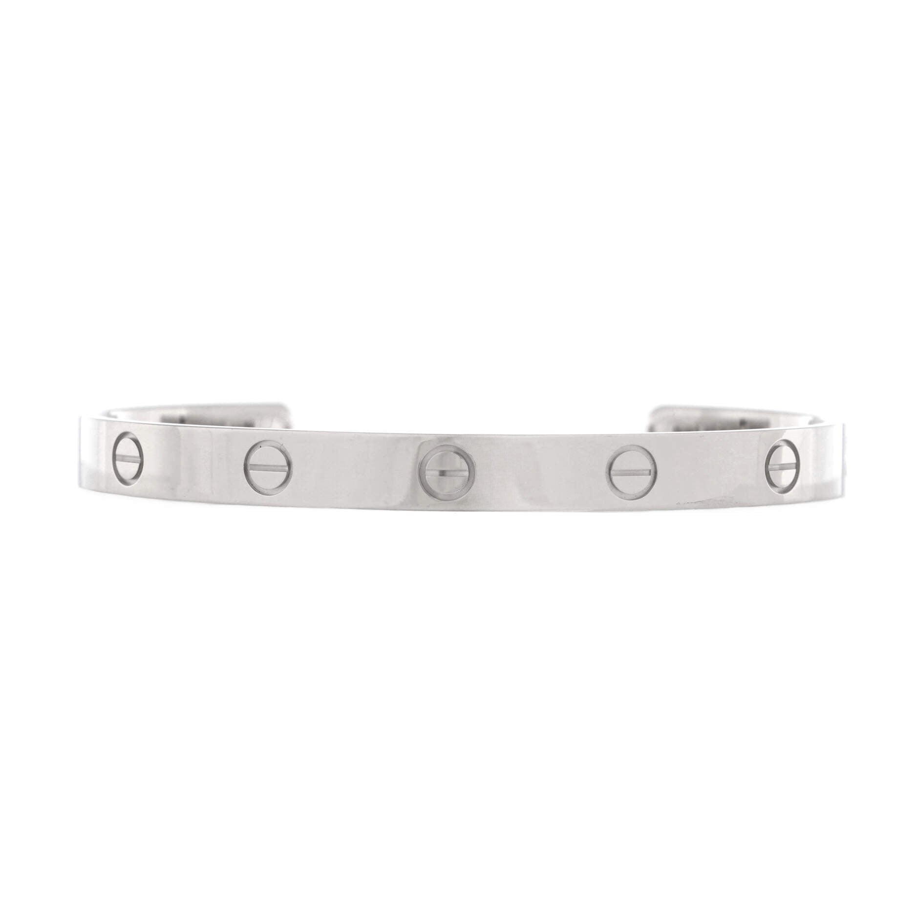 Love Cuff Bracelet 18K White Gold