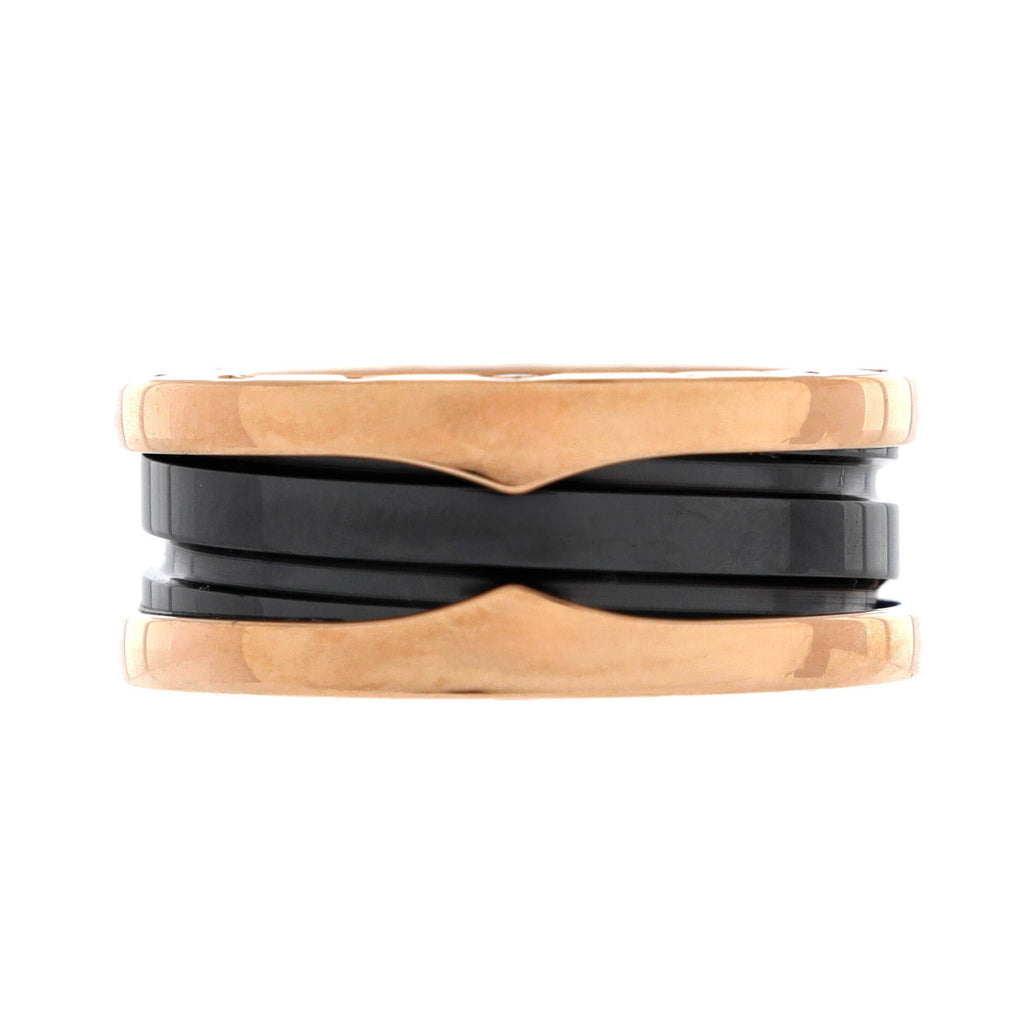 B.Zero1 Two Band Ring 18K Rose Gold and Ceramic