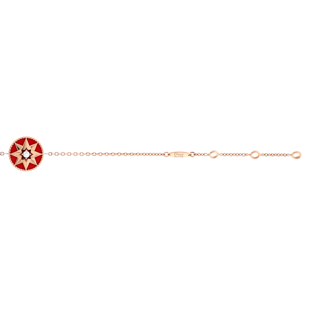 Rose des Vents Bracelet 18K Yellow Gold with Diamond and Lacquered Ceramic