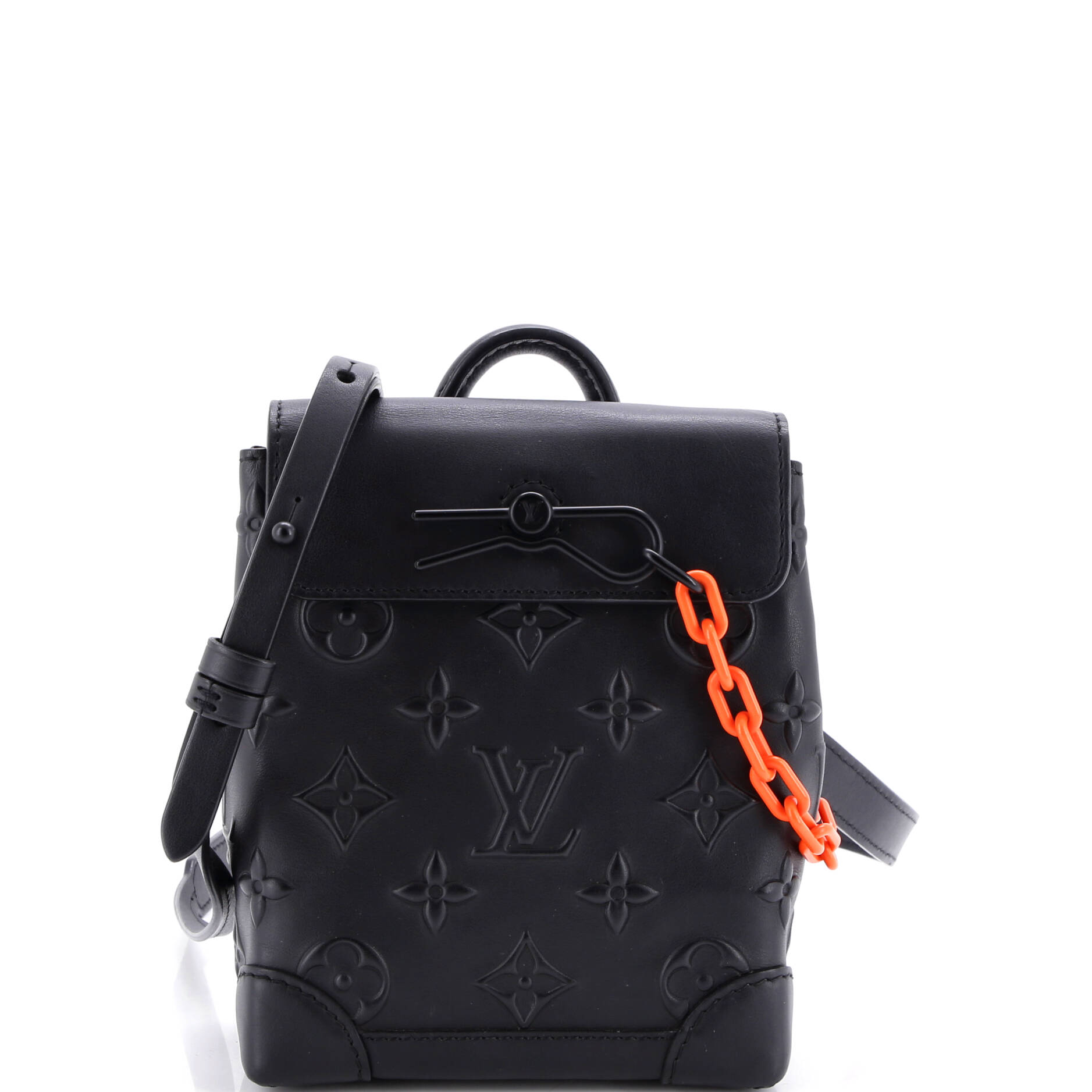 Steamer Bag Monogram Seal Leather XS