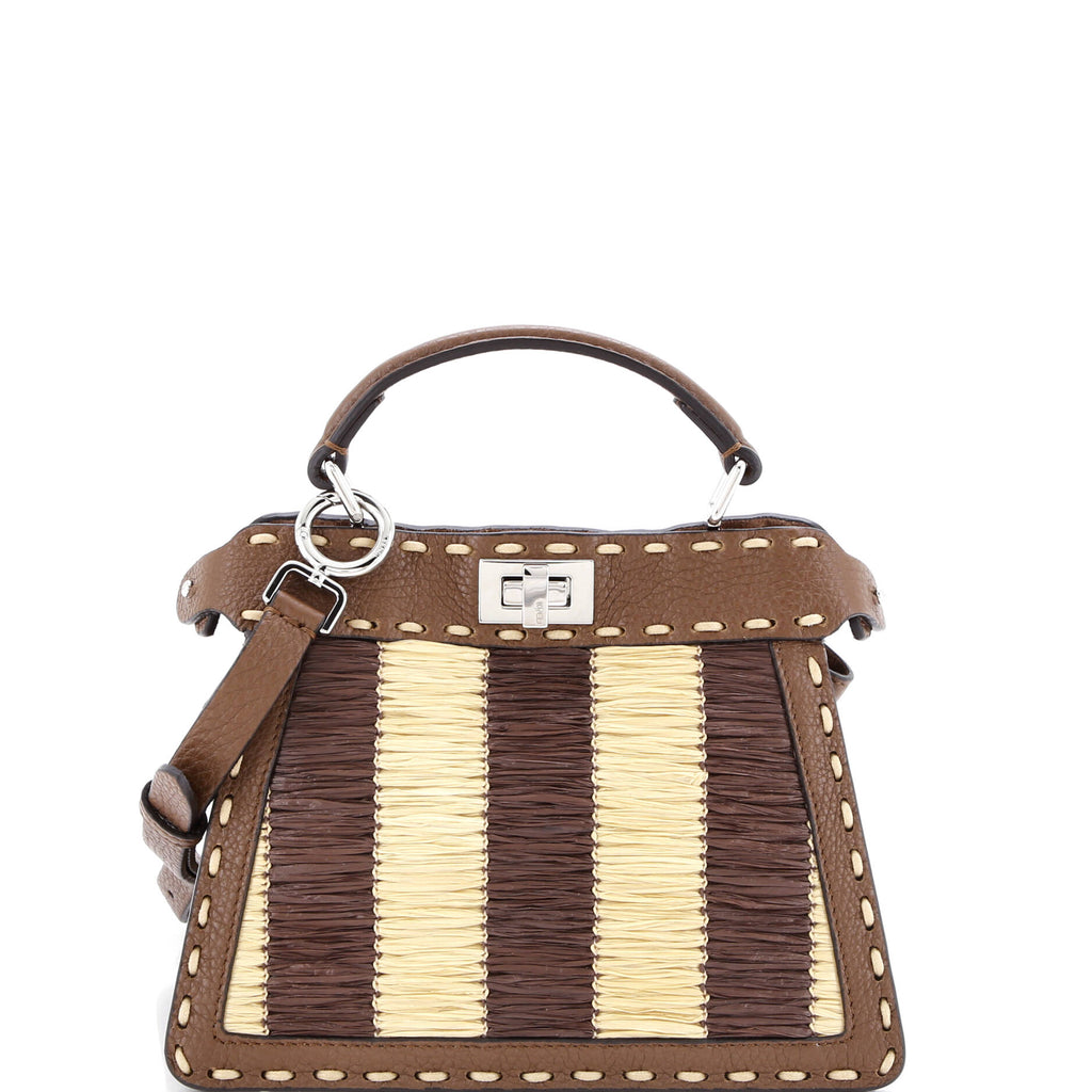 Selleria Peekaboo ISeeU Bag Raffia with Leather Petite