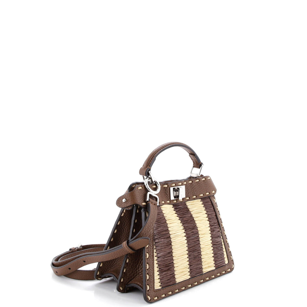 Selleria Peekaboo ISeeU Bag Raffia with Leather Petite