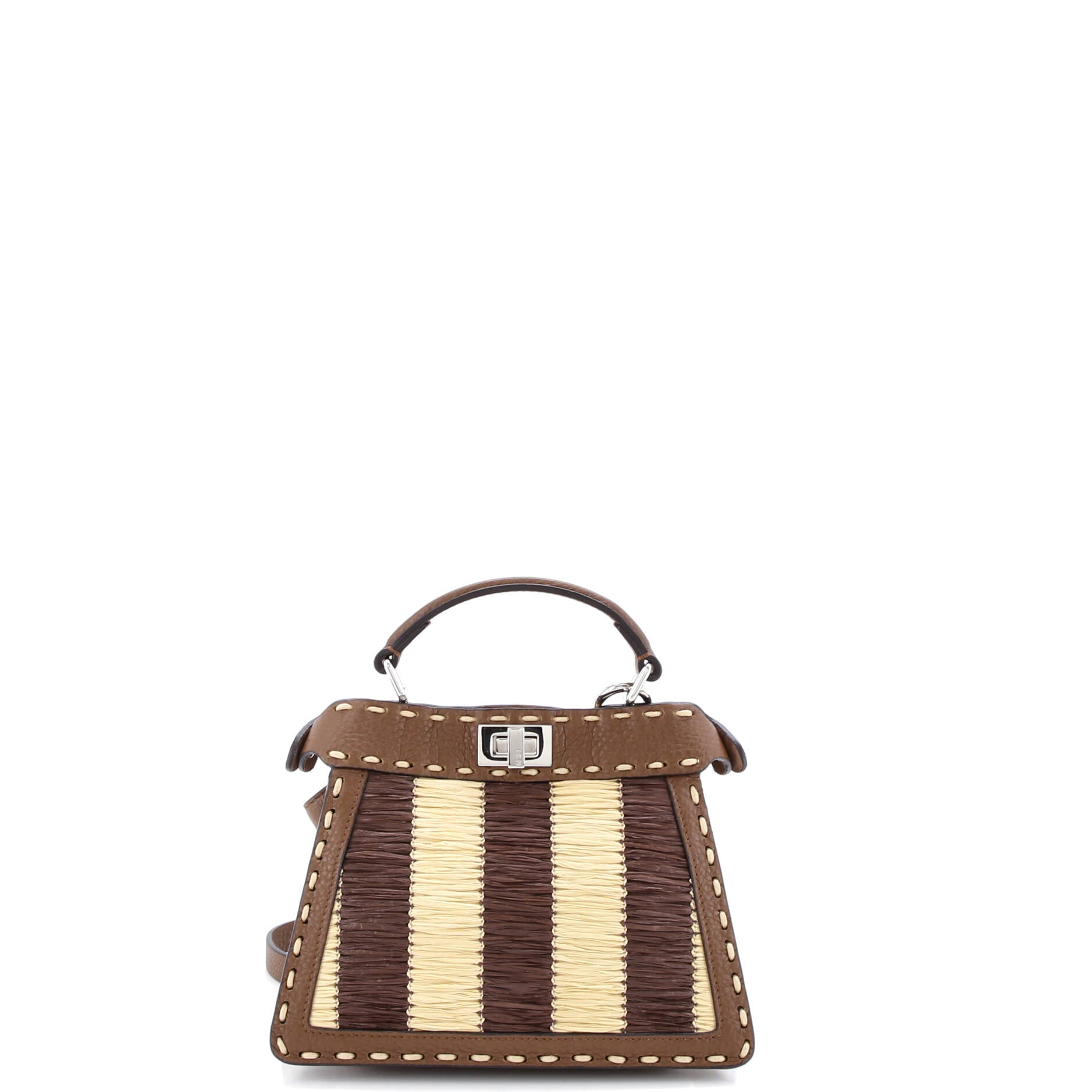 Selleria Peekaboo ISeeU Bag Raffia with Leather Petite