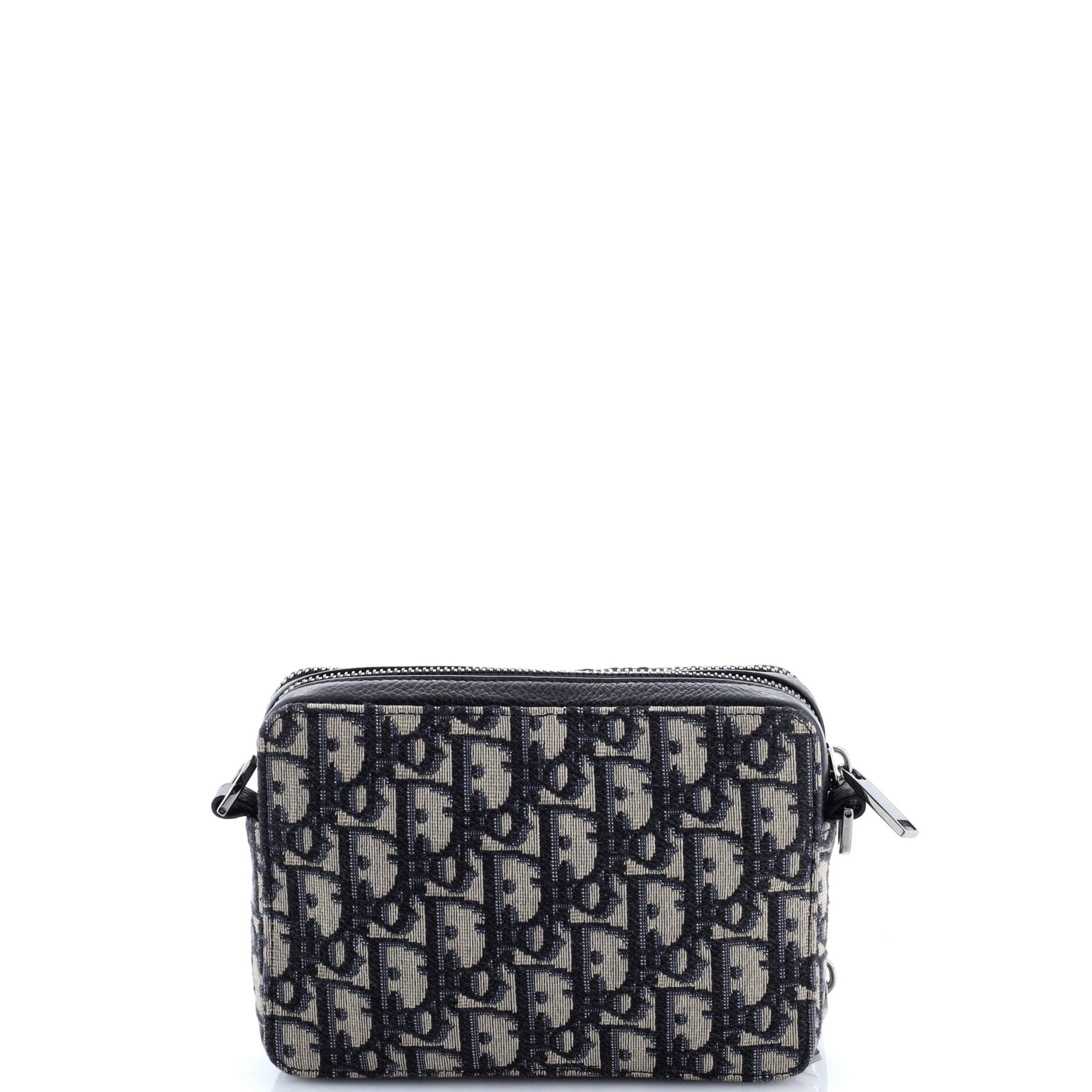 Double Zip Crossbody Pouch Oblique Canvas