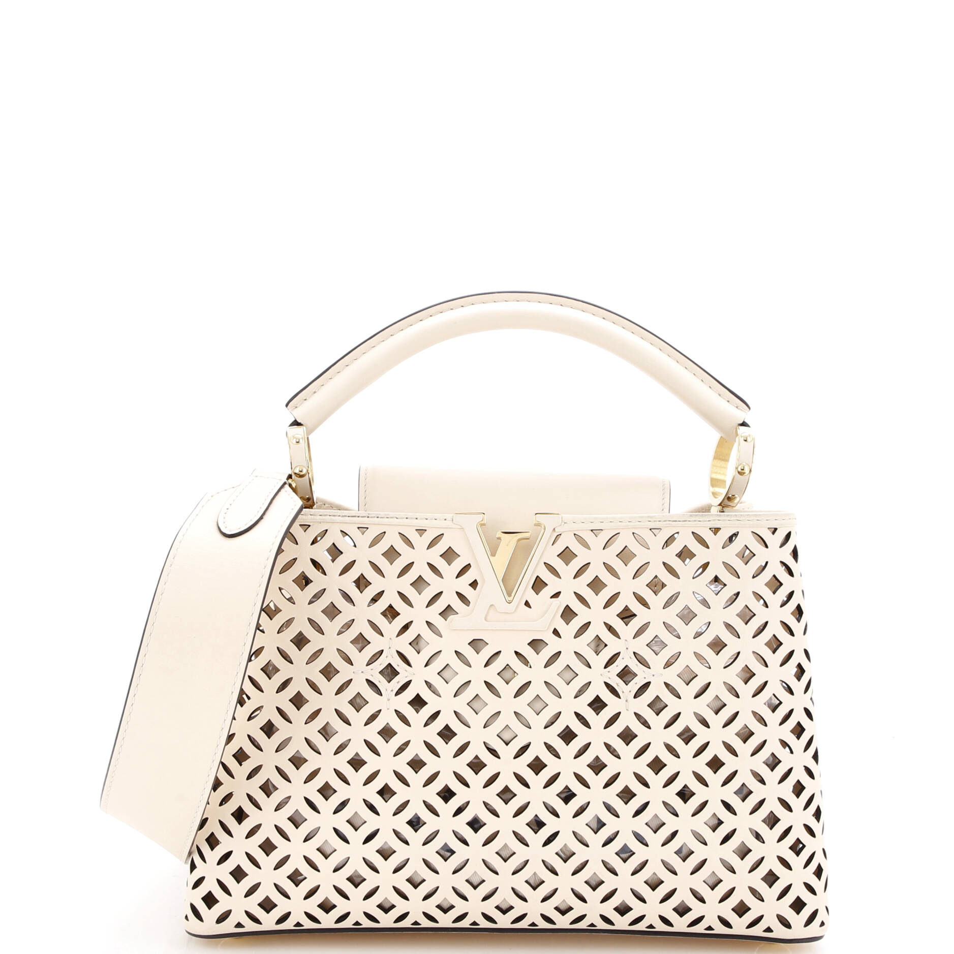 Capucines Bag Monogram Flower Laser Cut Leather BB