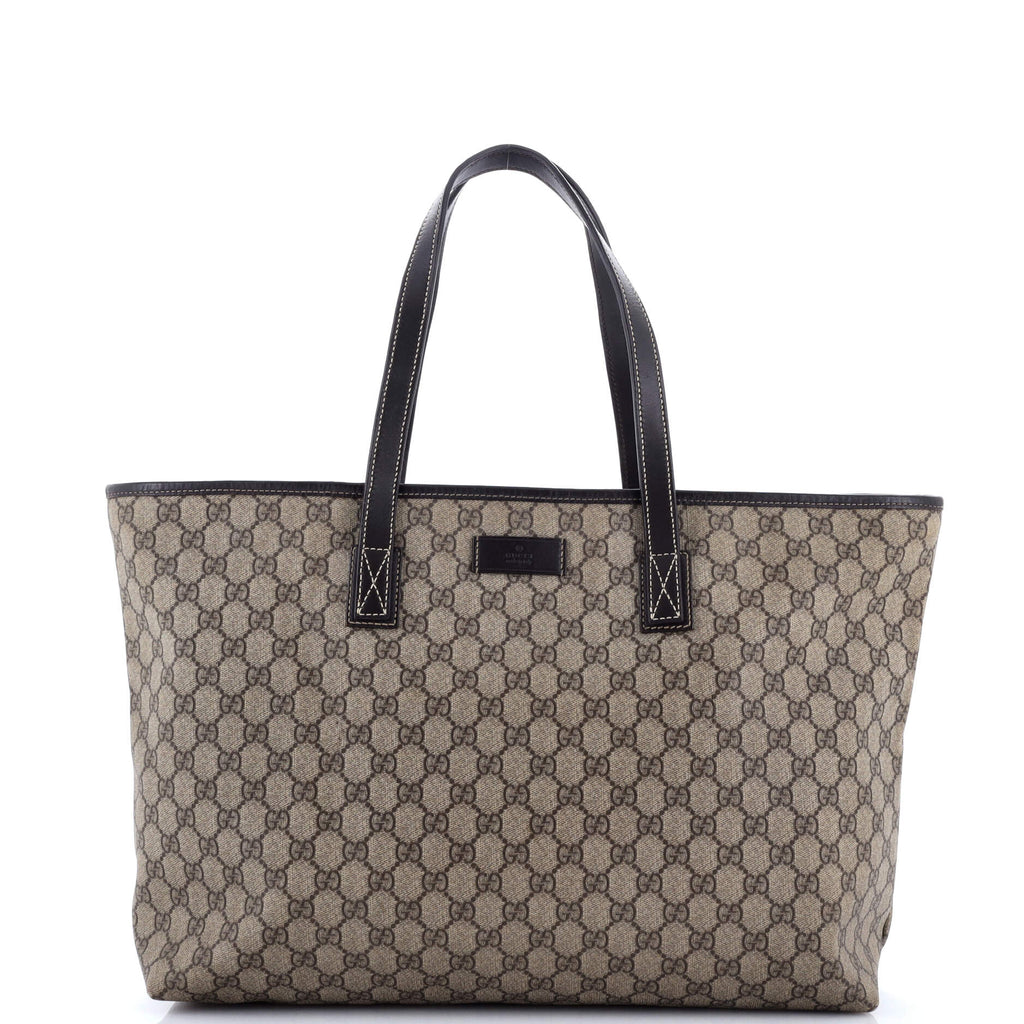 Plus Tote GG Coated Canvas with Leather Large
