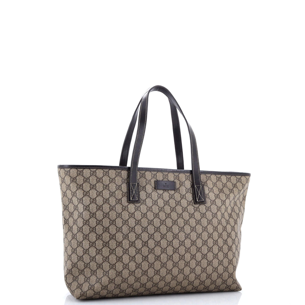 Plus Tote GG Coated Canvas with Leather Large