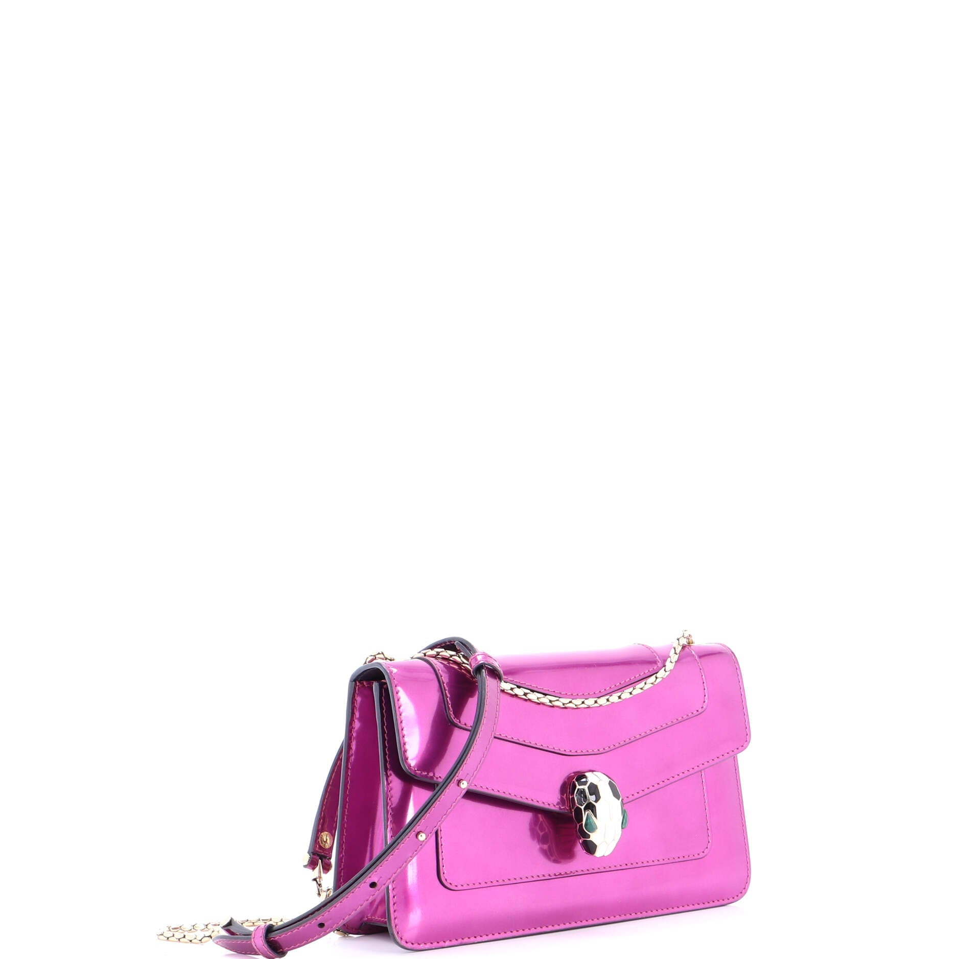 Serpenti Forever Shoulder Bag Metallic Leather Small