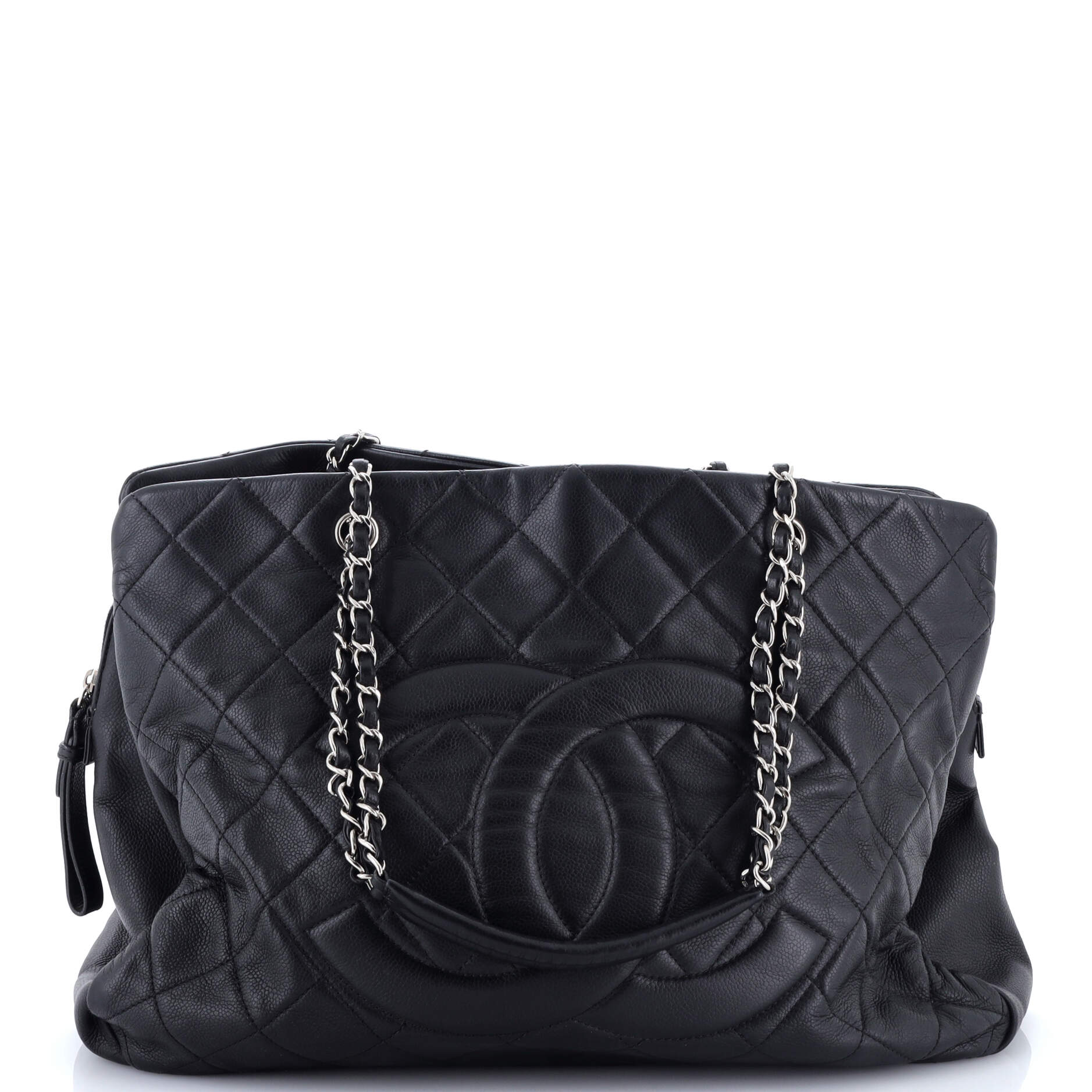 Timeless Classic Shopping Tote Quilted Caviar XL