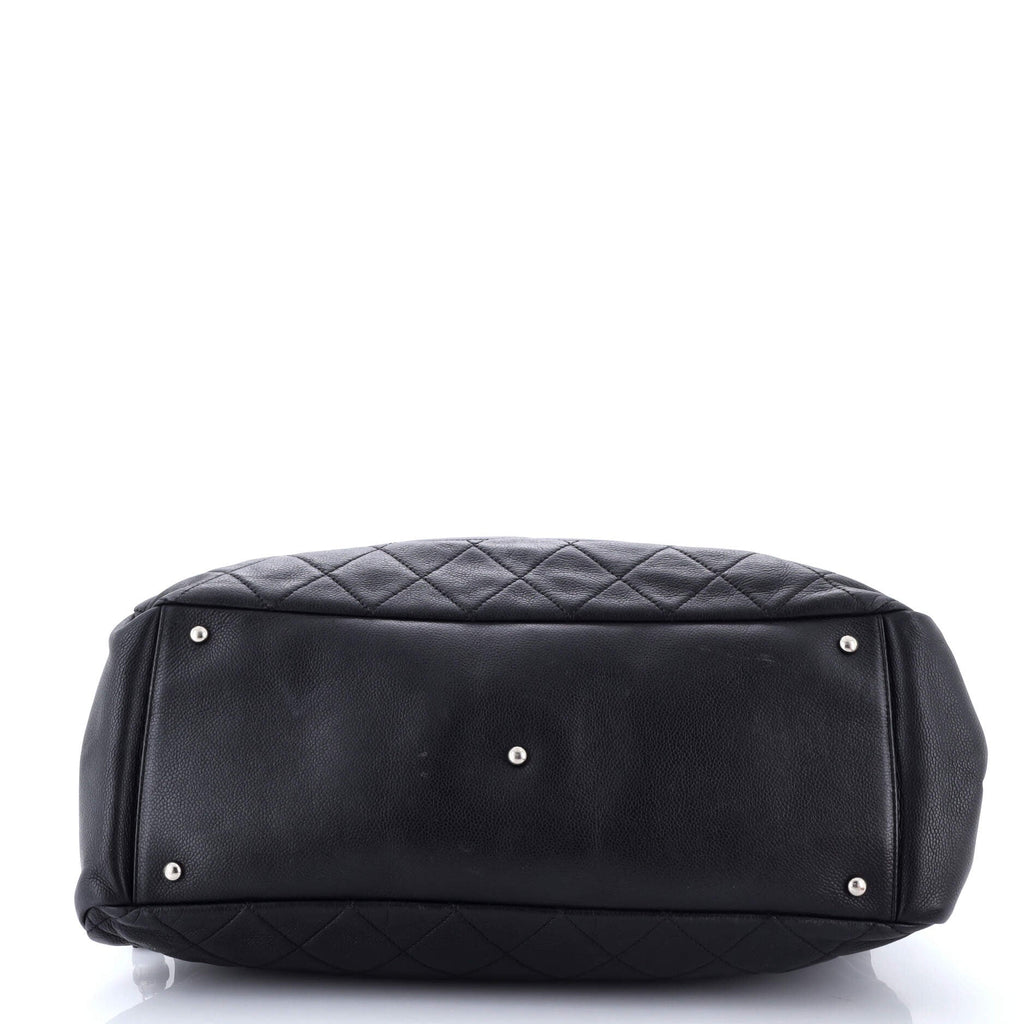 Timeless Classic Shopping Tote Quilted Caviar XL