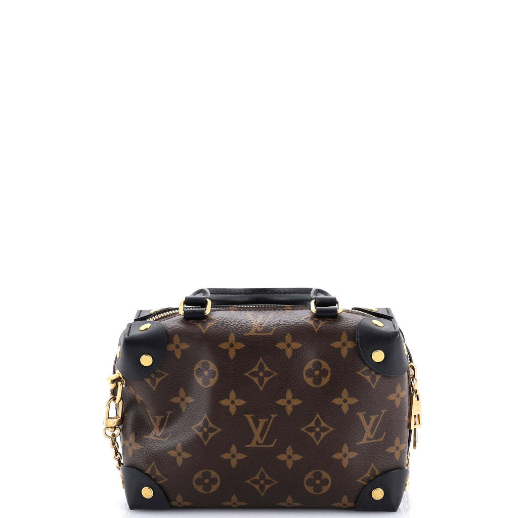 Petite Malle Souple Handbag Monogram Canvas with Leather