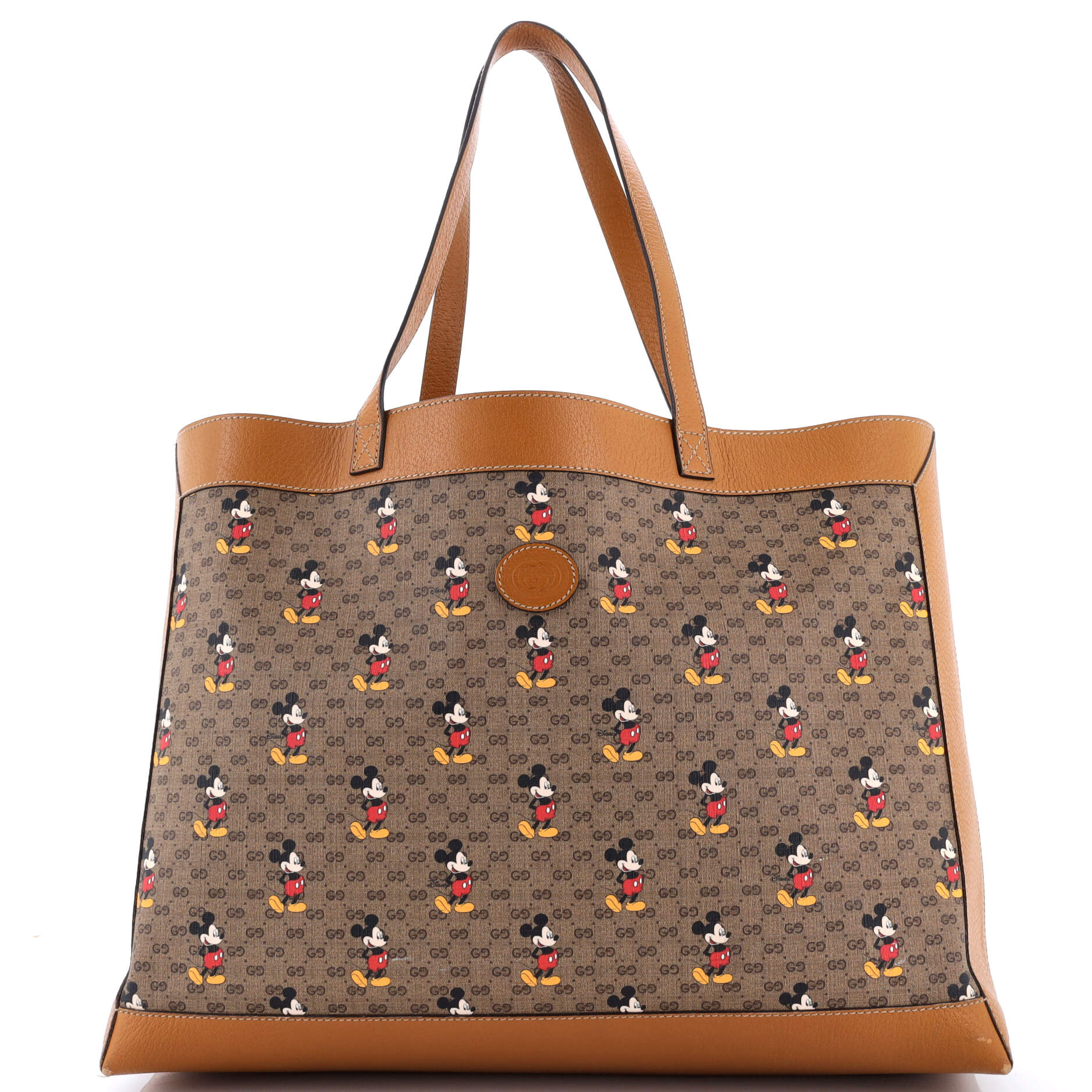 Disney Mickey Mouse Soft Open Tote Printed Mini GG Coated Canvas Medium