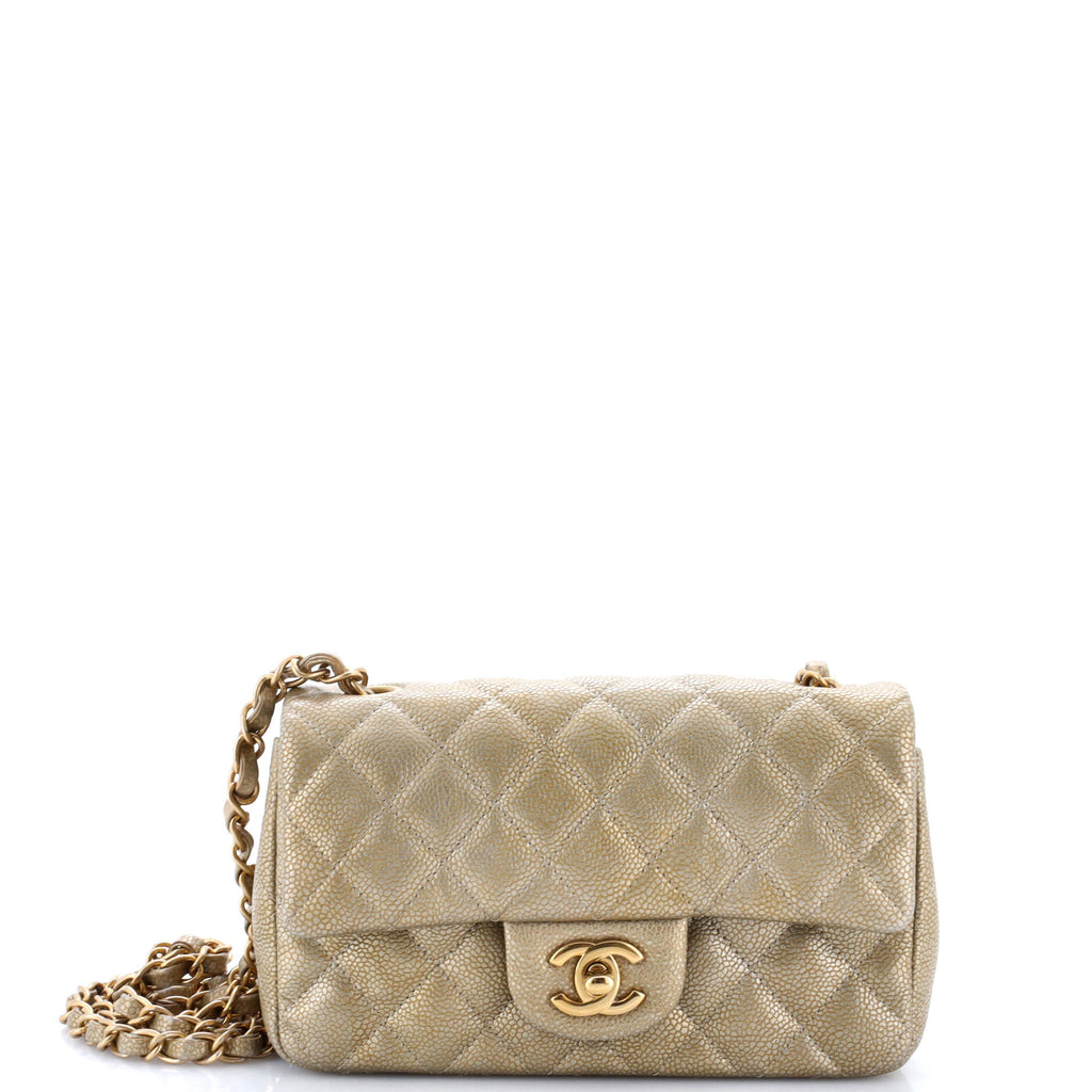 Classic Single Flap Bag Quilted Caviar Mini