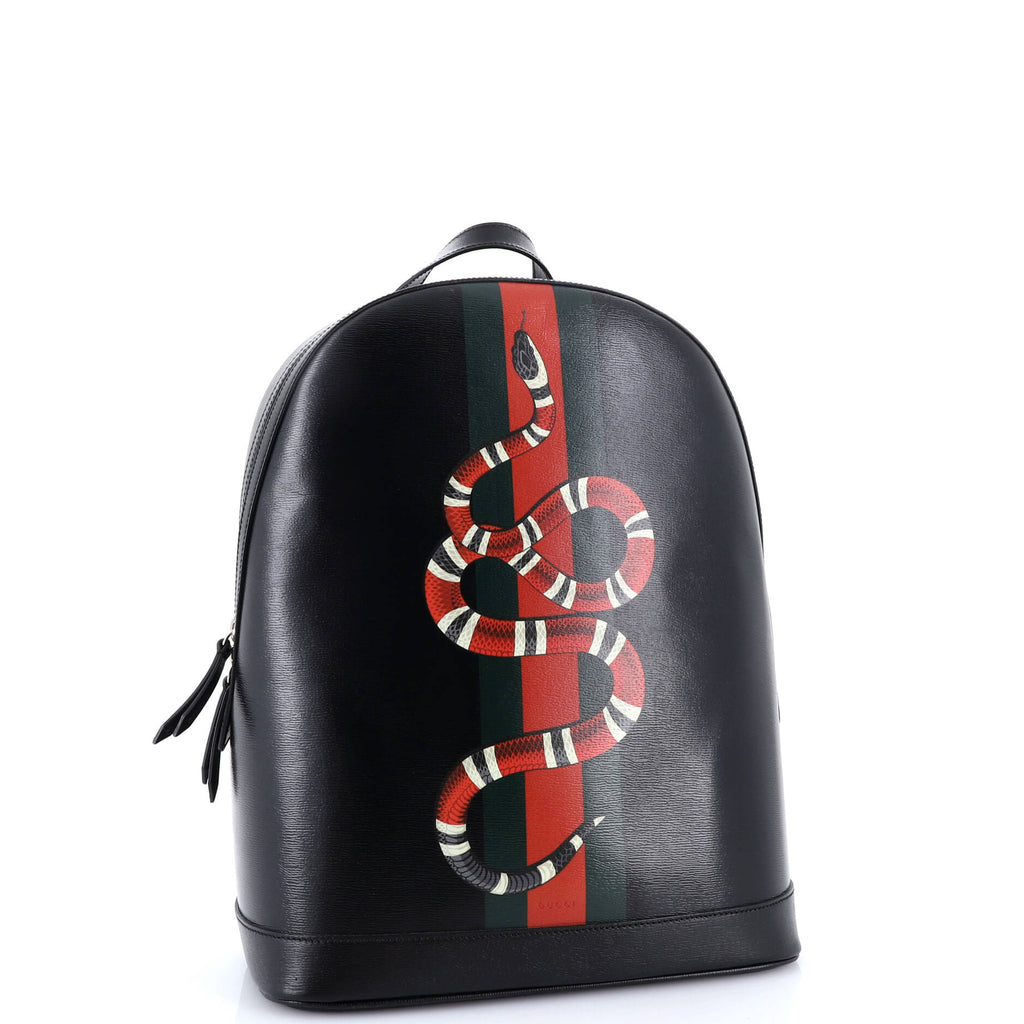 Kingsnake Web Backpack Printed Leather