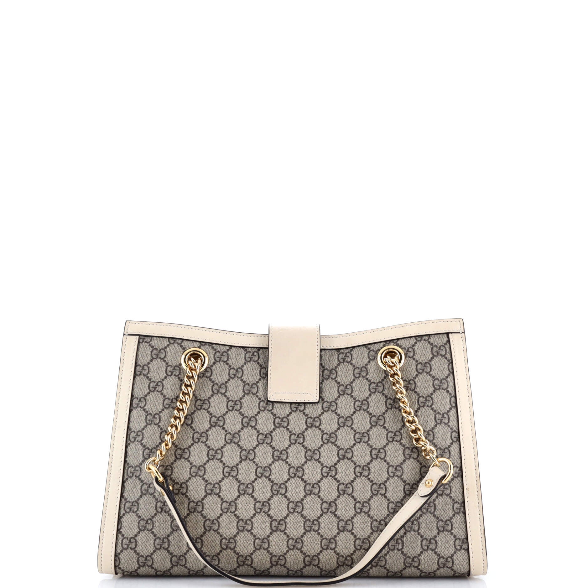 Padlock Chain Tote GG Coated Canvas with Leather Medium