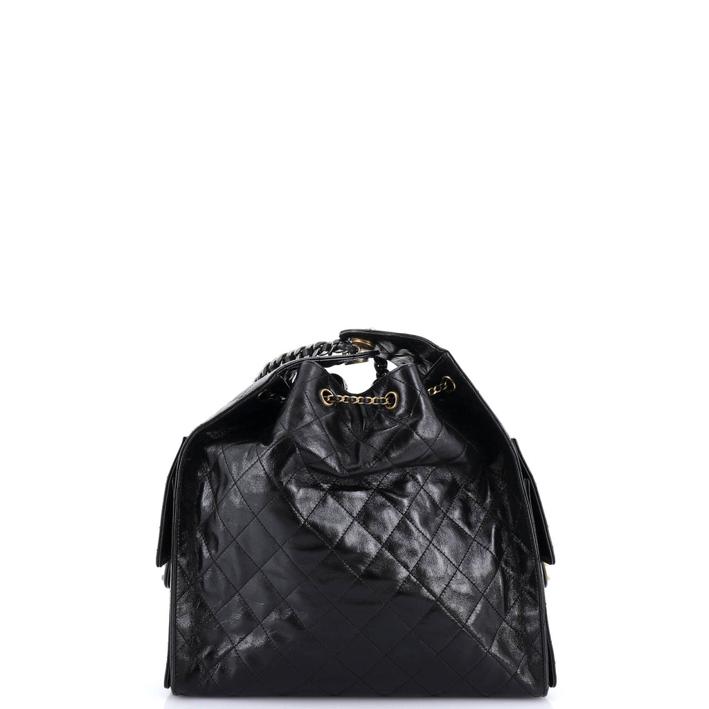 25 Hobo Bag Quilted Shiny Crumpled Calfskin Medium