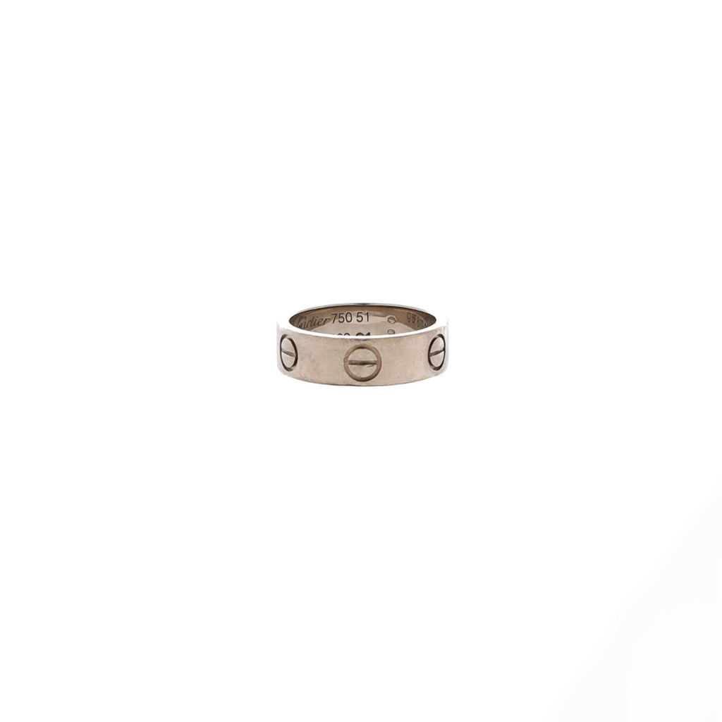 Love Band Ring 18K White Gold