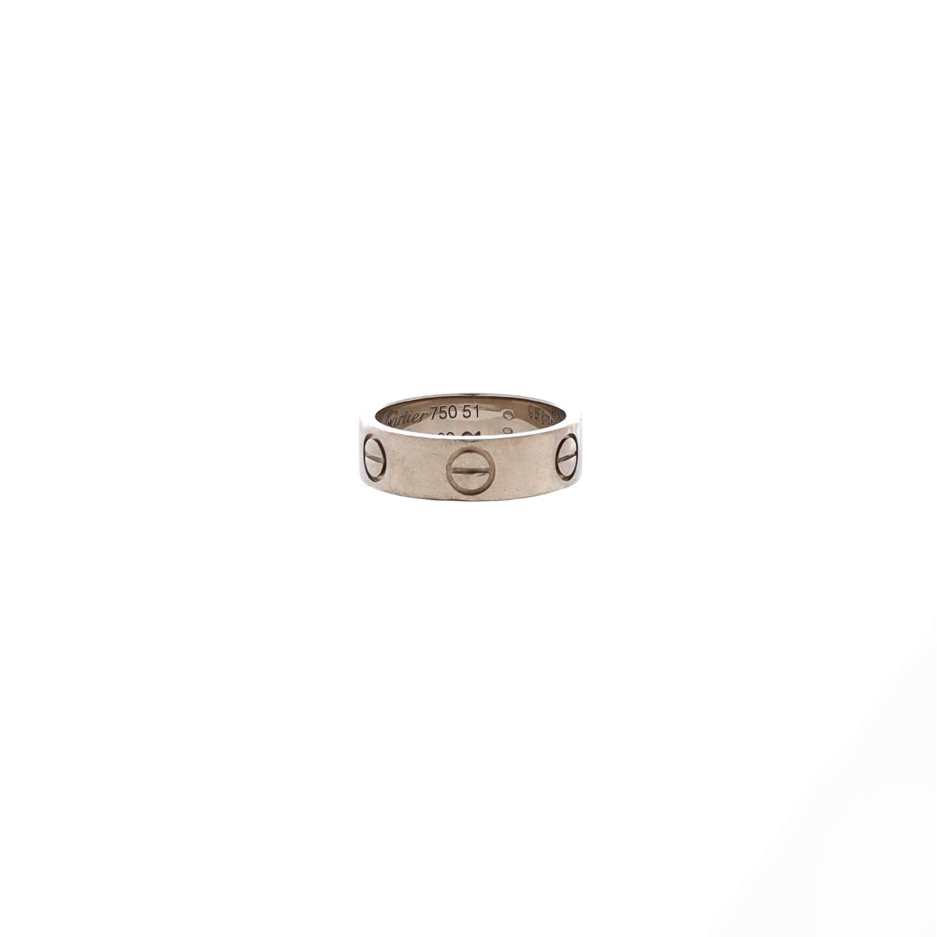 Love Band Ring 18K White Gold