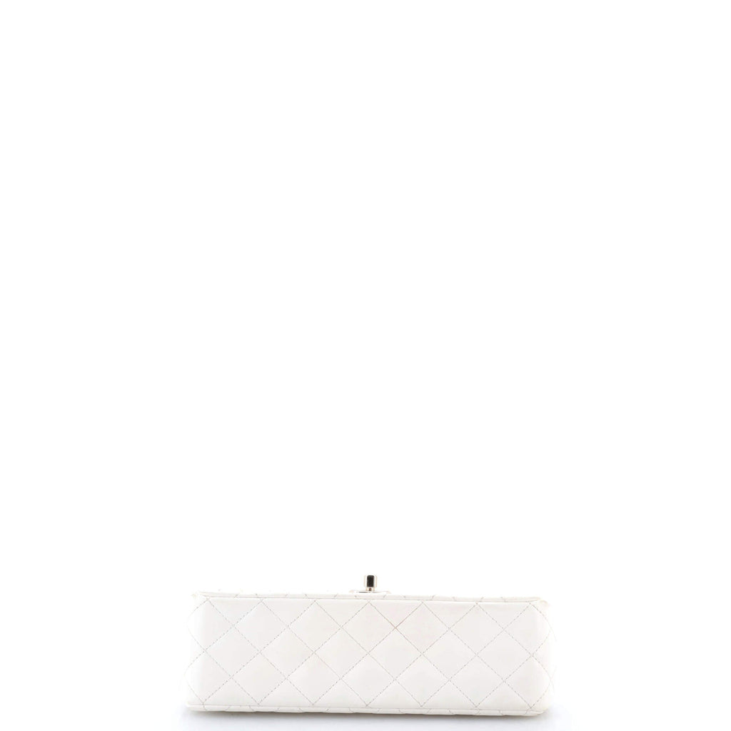 Crystal Chain Flap Top Handle Bag Quilted Lambskin Medium