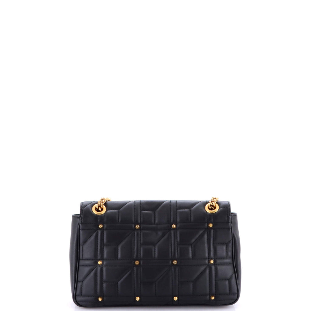 GG Marmont Flap Bag Studded Matelasse Leather Medium