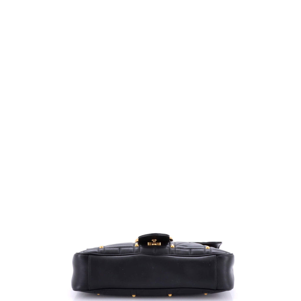 GG Marmont Flap Bag Studded Matelasse Leather Medium