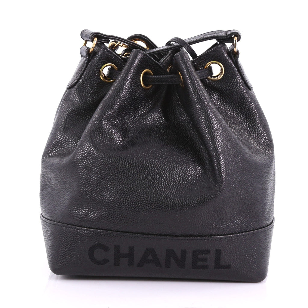 Vintage Drawstring CC Bucket Bag Caviar Mini