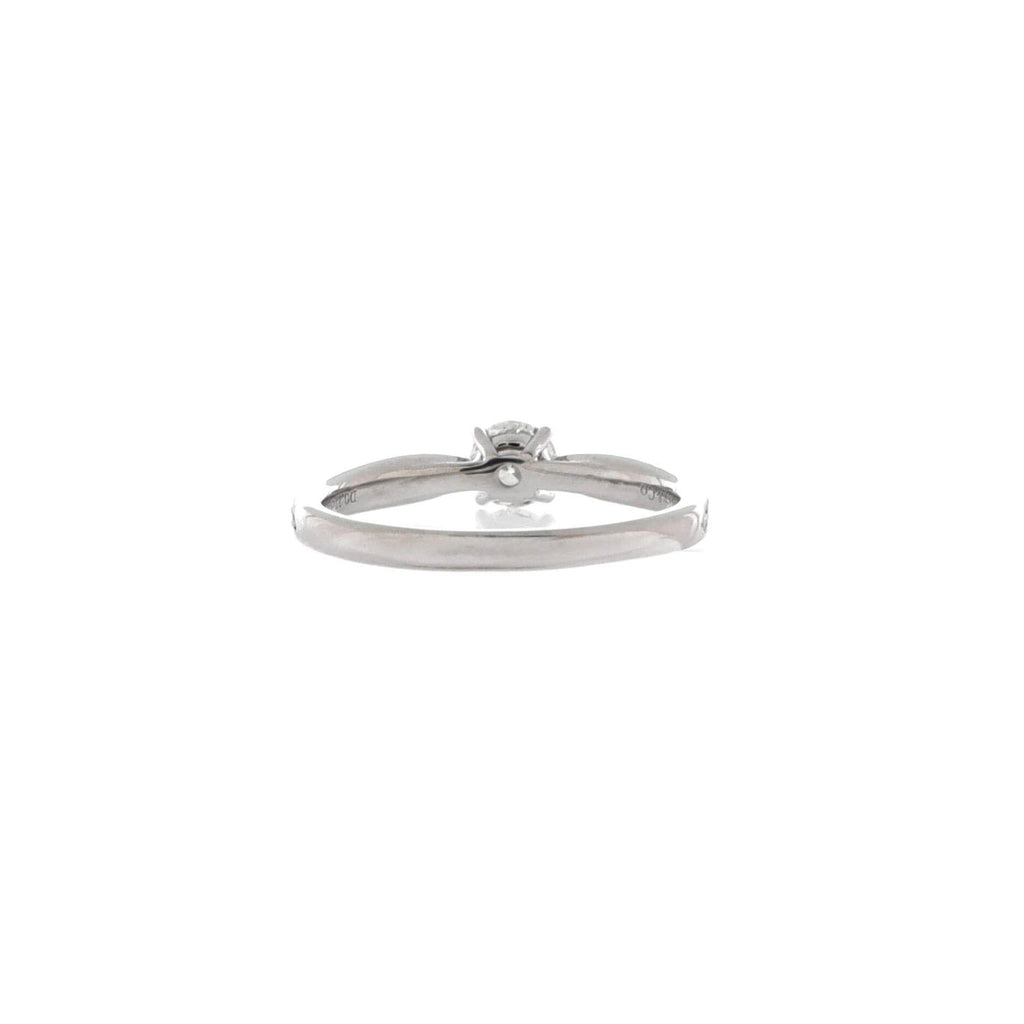 Harmony Solitaire Ring Platinum and Pave Diamonds with RBC Diamond F/SI1 0.27CT