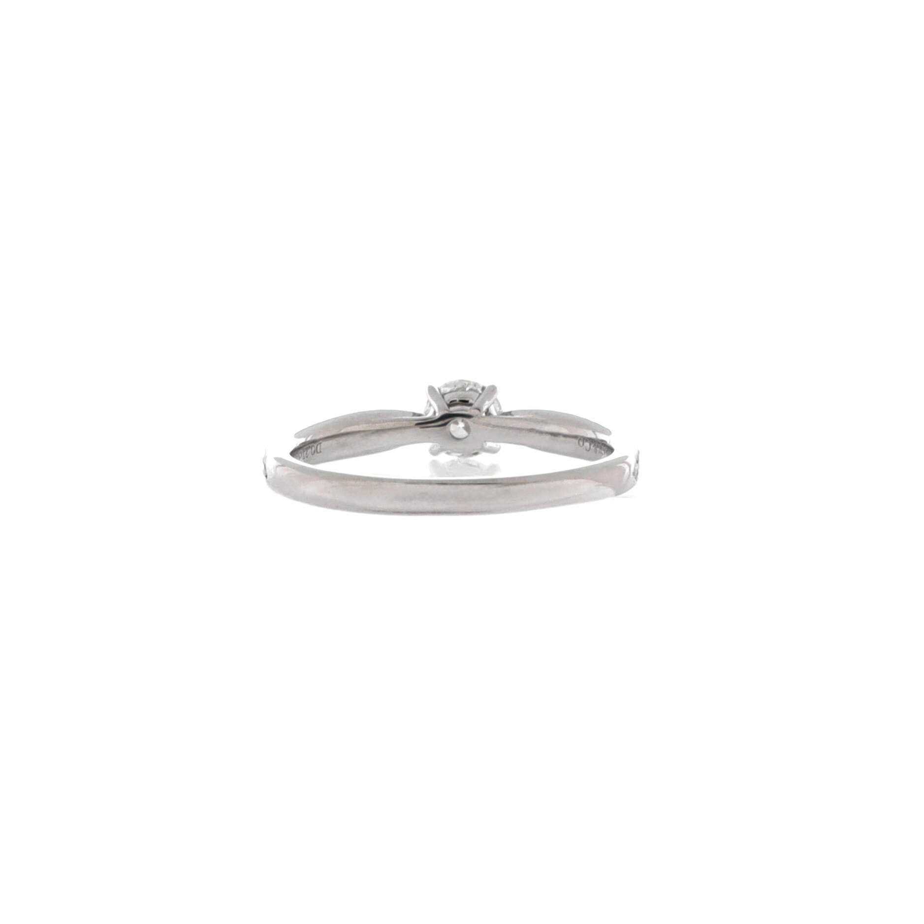 Harmony Solitaire Ring Platinum and Pave Diamonds with RBC Diamond F/SI1 0.27CT