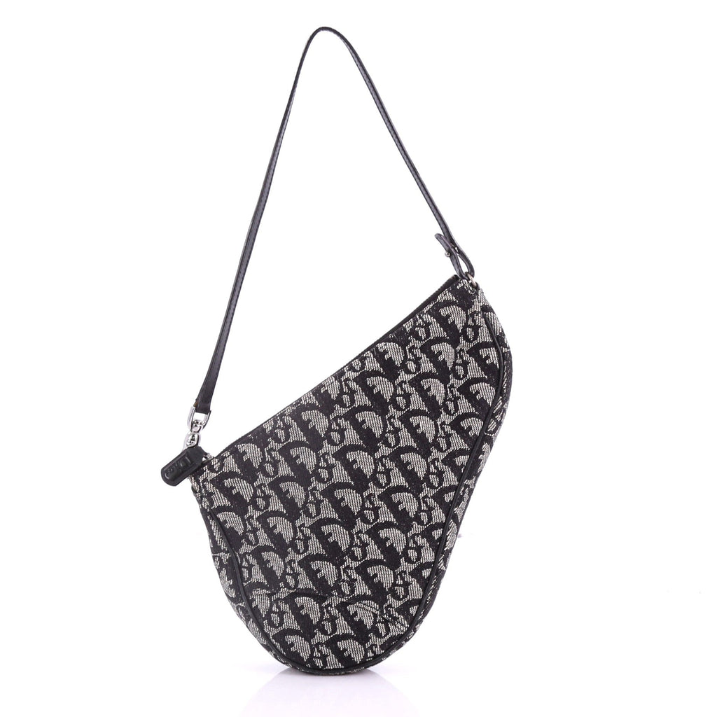 Vintage Saddle Bag Diorissimo Canvas Mini