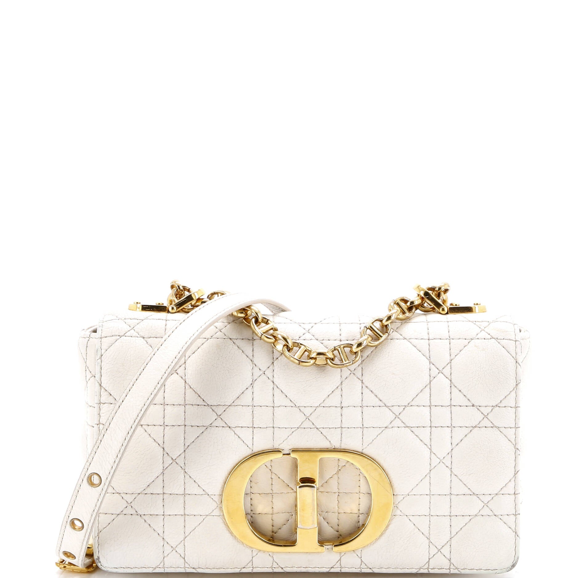 Caro Bag Cannage Quilt Calfskin Small