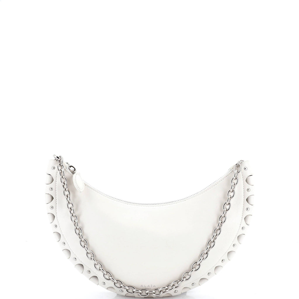 Demi Lune Chain Bag Studded Leather