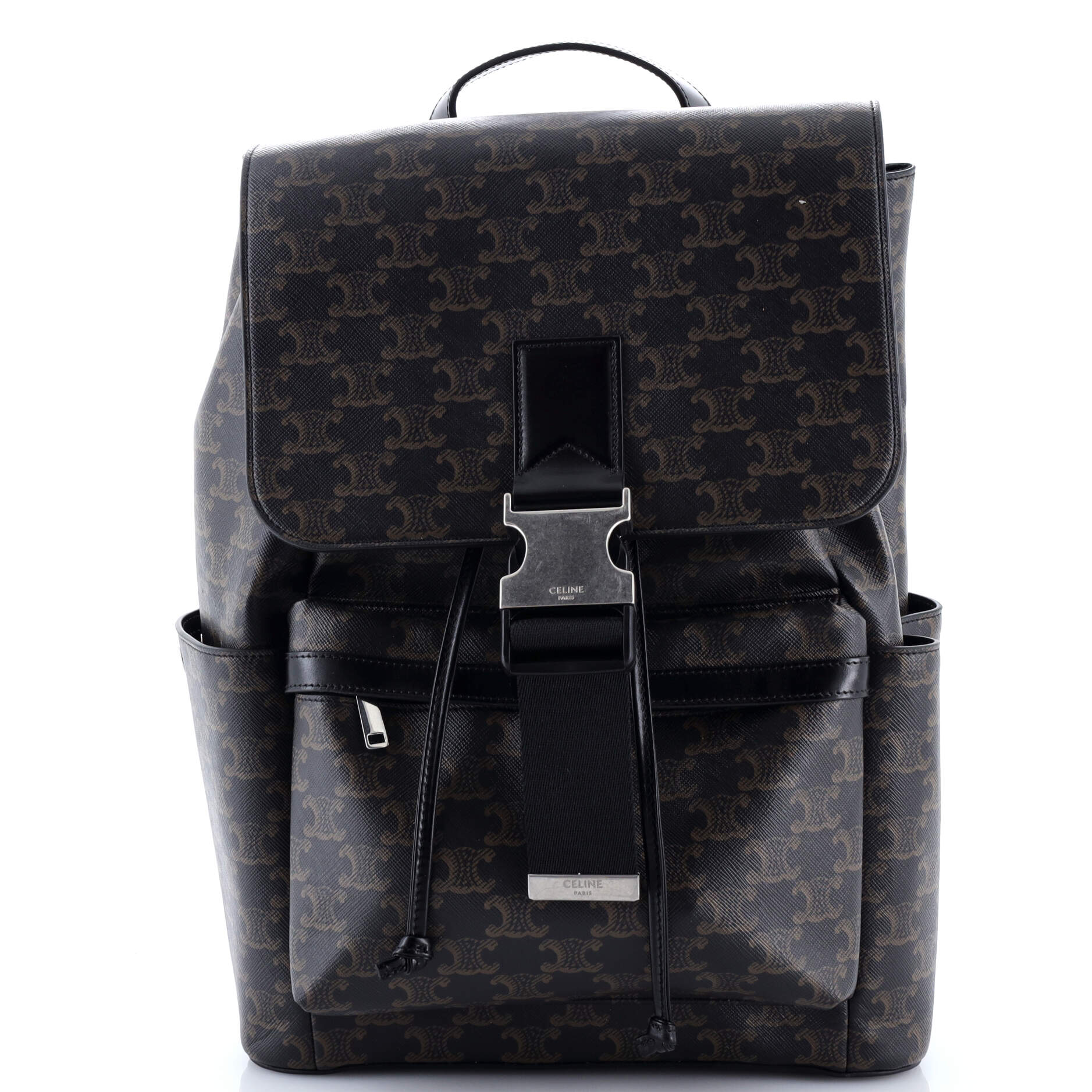 Buckle Flap Backpack Triomphe Coated Canvas Medium