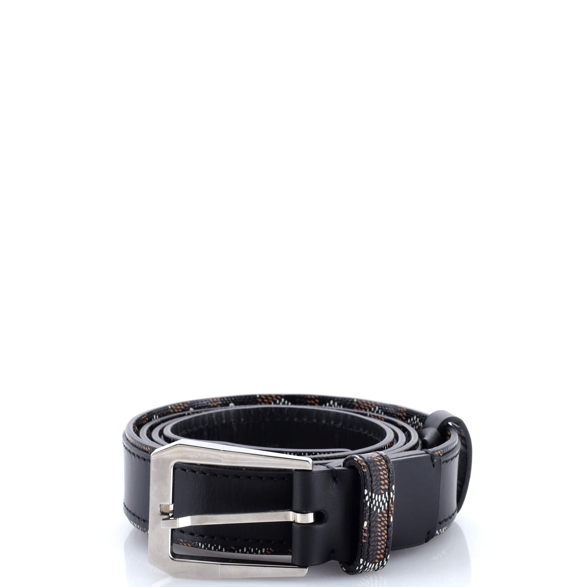 Fregate Belt Leather and Coated Canvas Medium 95
