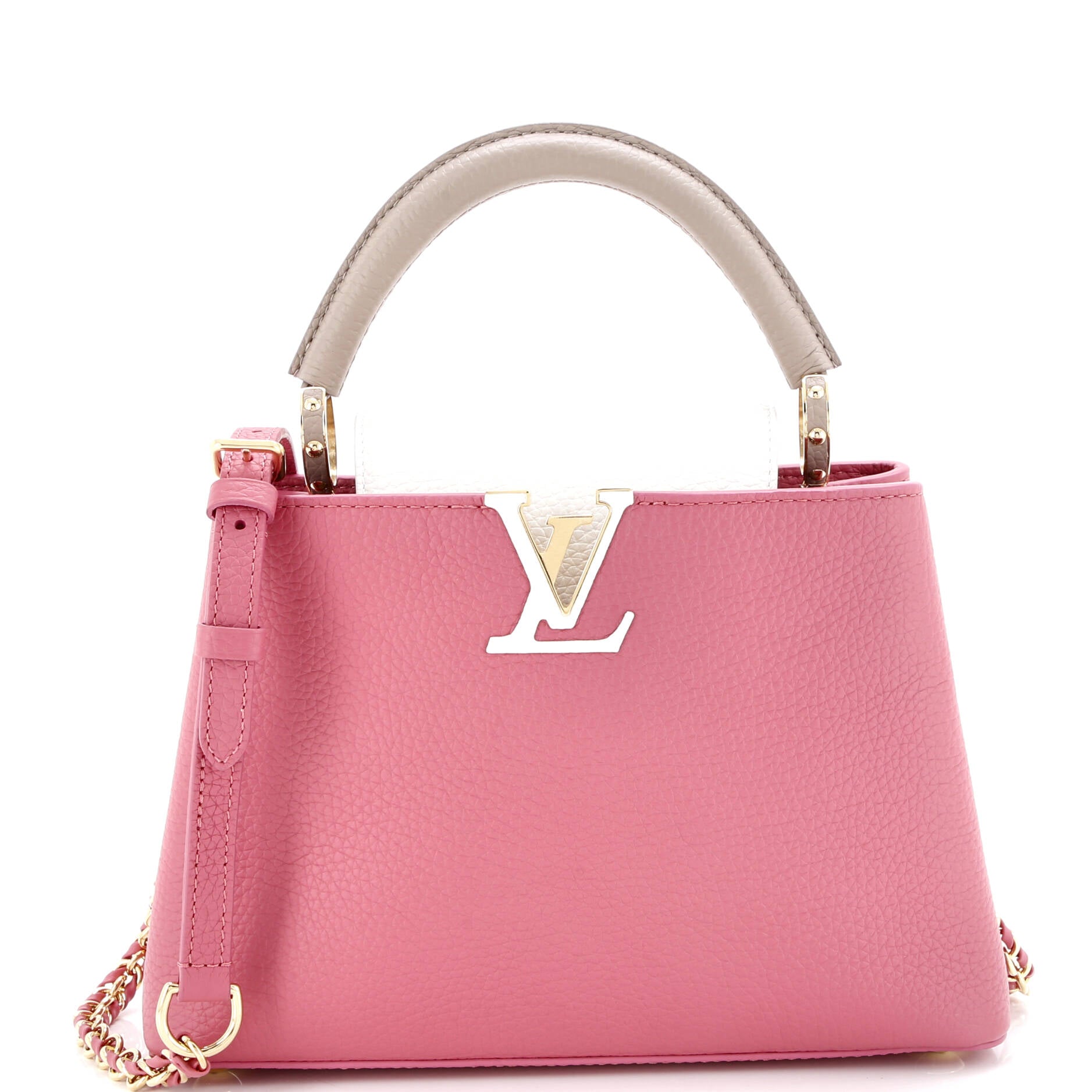Braided Chain Capucines Bag Taurillion Leather BB