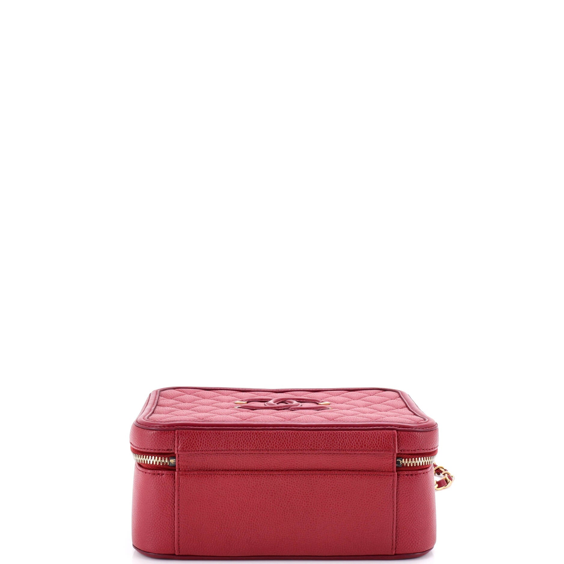 Filigree Vanity Case Quilted Caviar Large