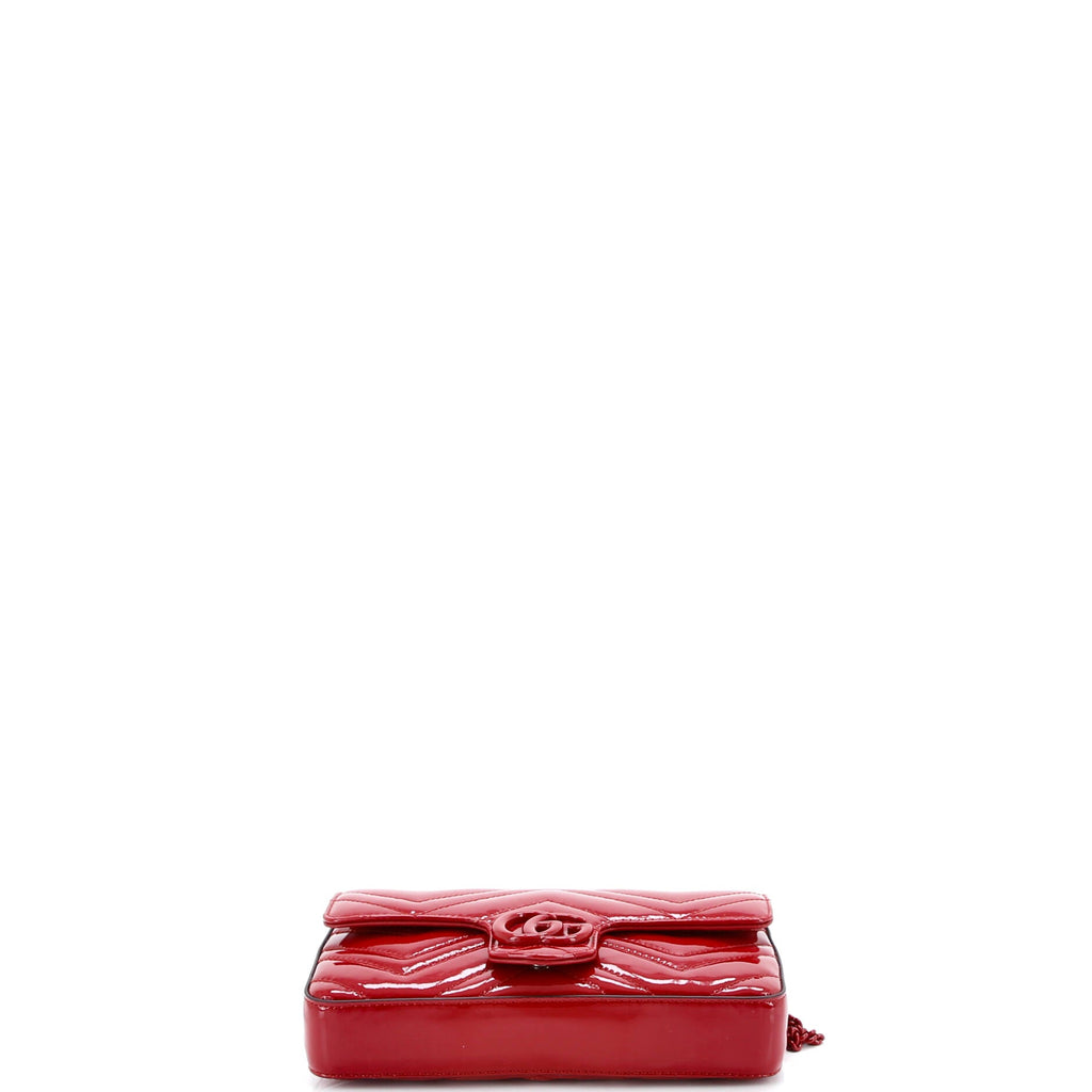 GG Marmont Flap Bag Matelasse Patent Mini