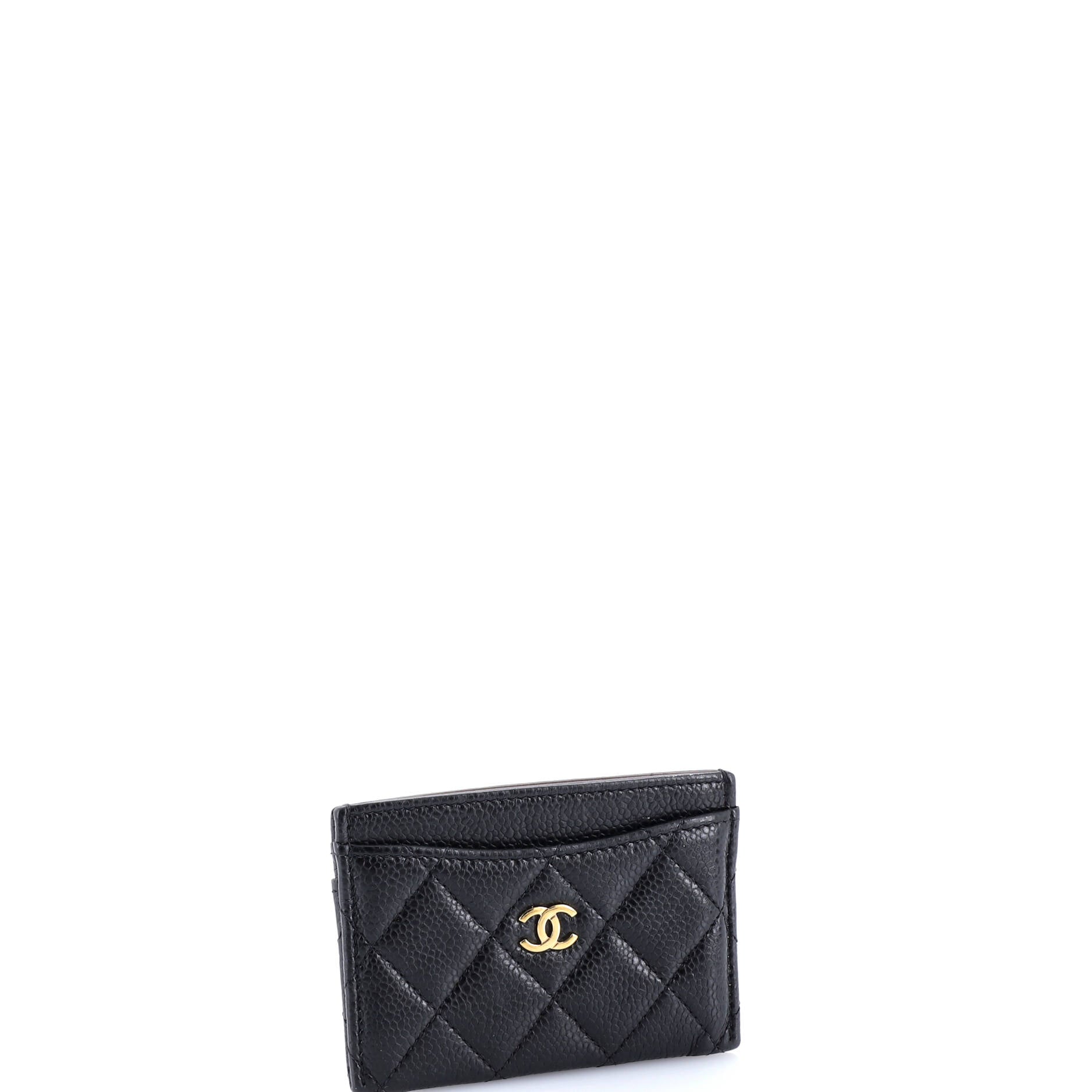 Classic Card Holder Quilted Caviar