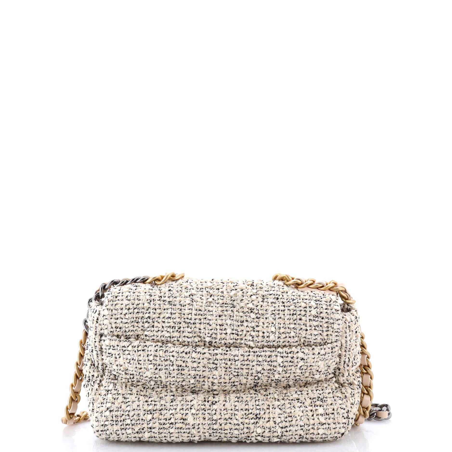 19 Flap Bag Quilted Tweed Medium
