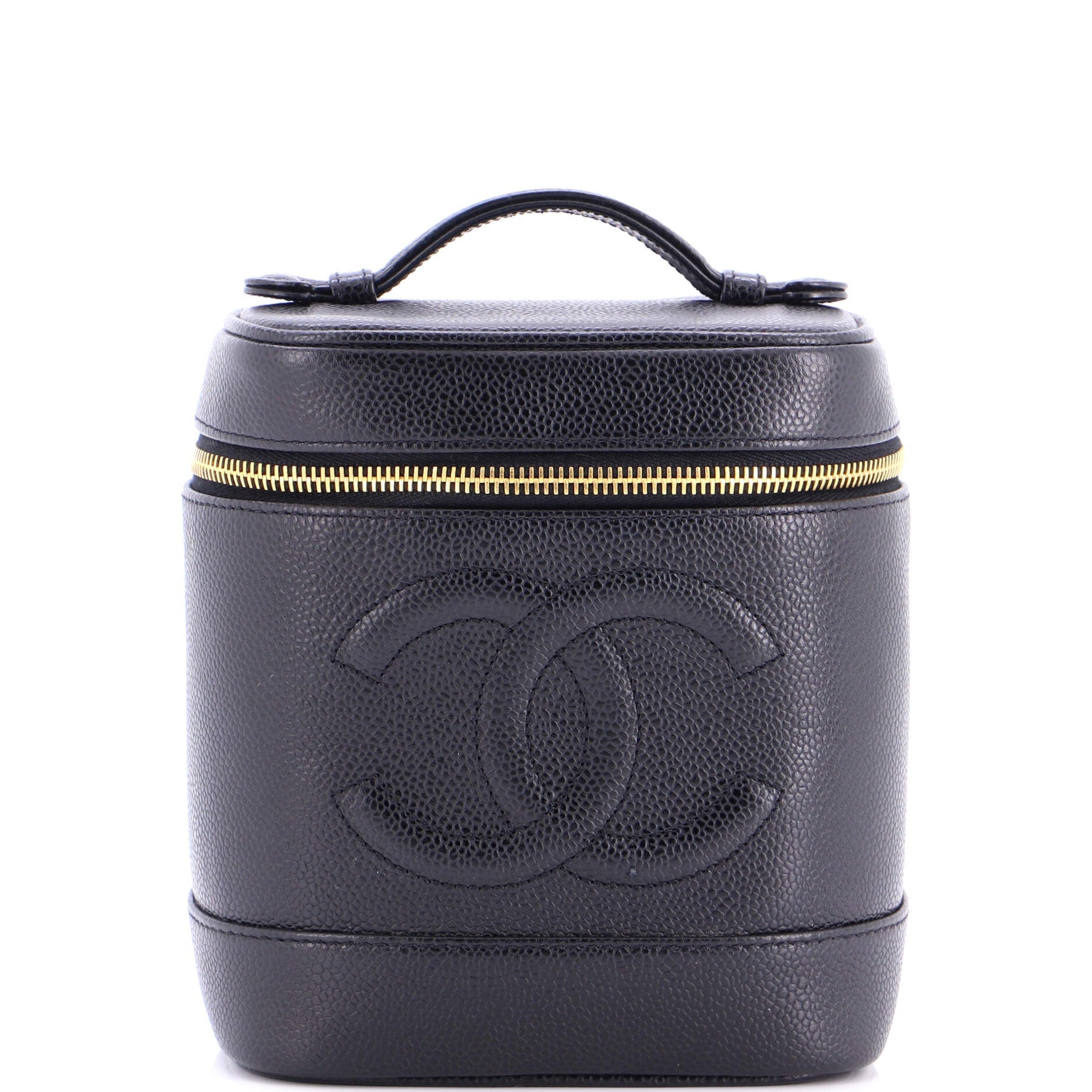 Vintage Timeless Cosmetic Case Caviar Tall