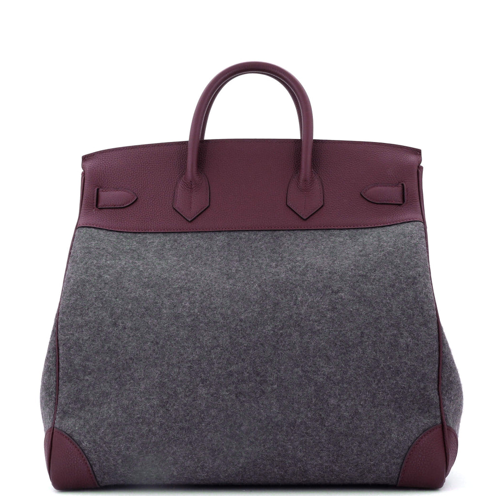 Go Team HAC Birkin Bag Felt and Togo with Palladium Hardware 40