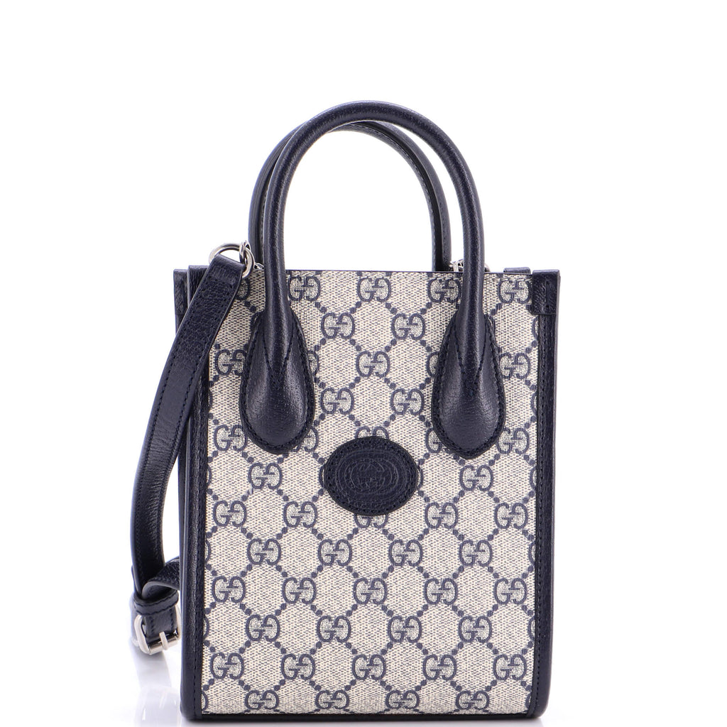 Interlocking G Patch Tote GG Coated Canvas Mini