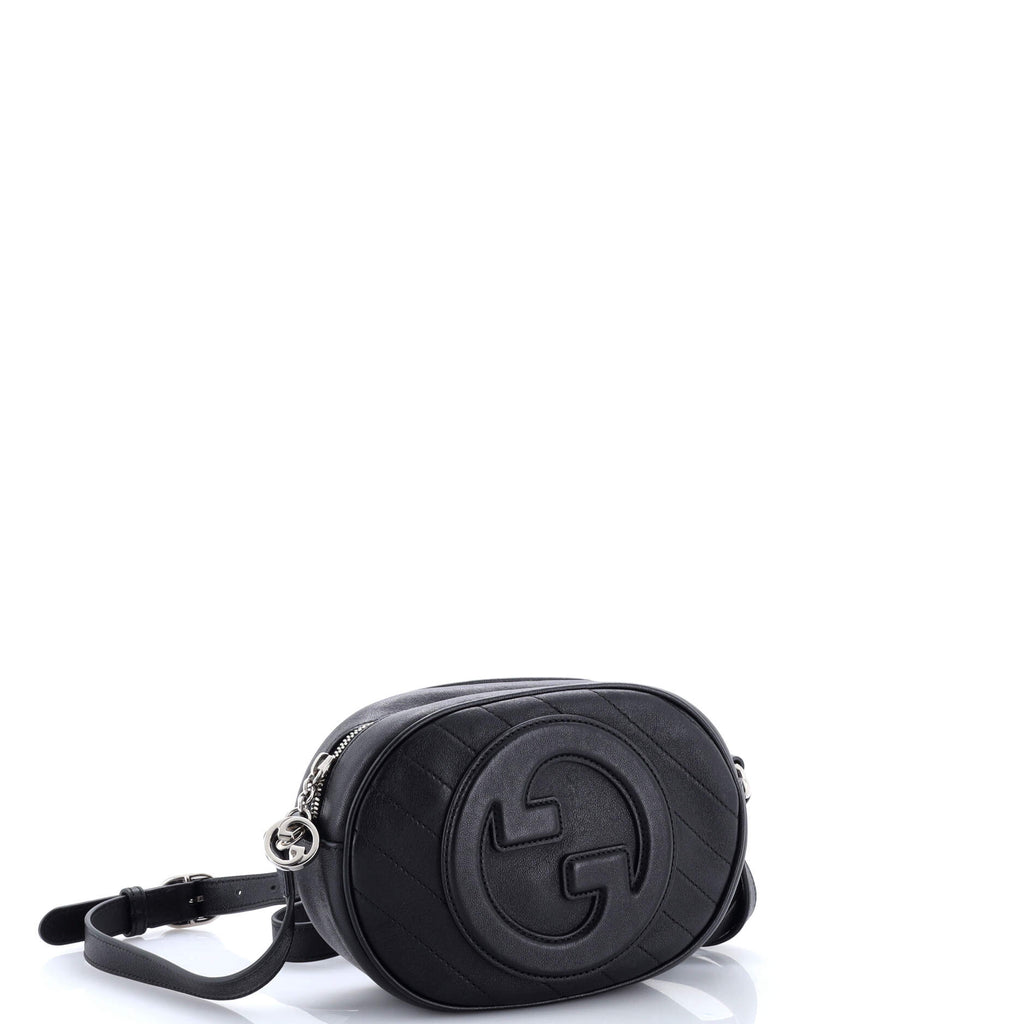 Blondie NM Round Camera Bag Diagonal Quilted Leather