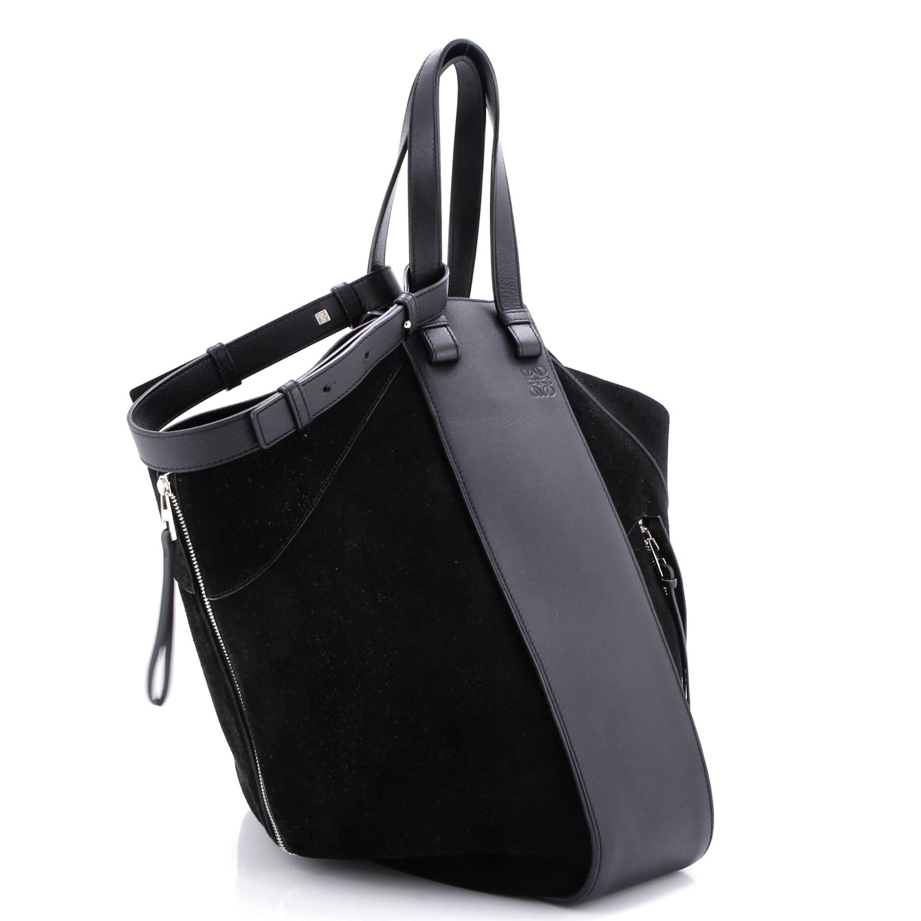 Hammock Bag Leather and Suede Large
