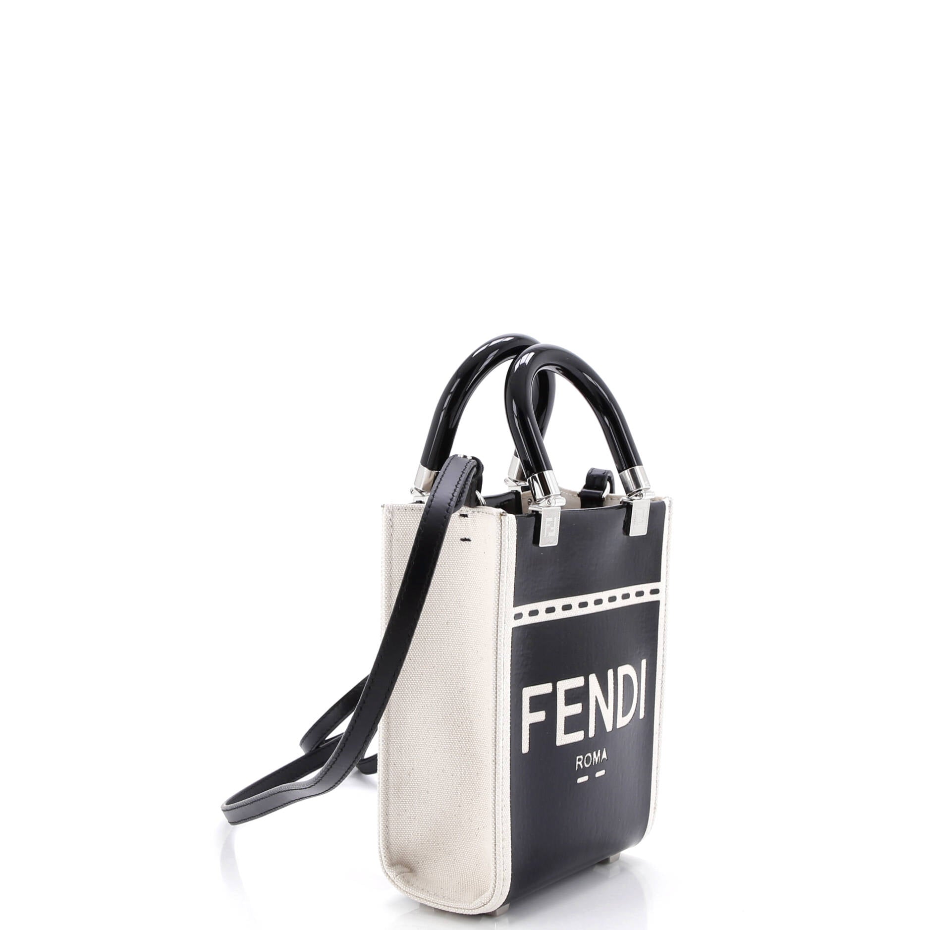 Sunshine Shopper Tote Patent and Canvas Mini