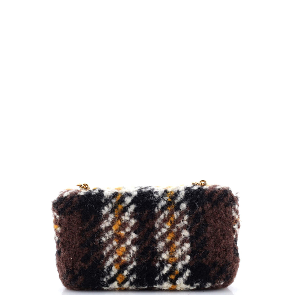 Triomphe Chain Shoulder Bag Shearling Small