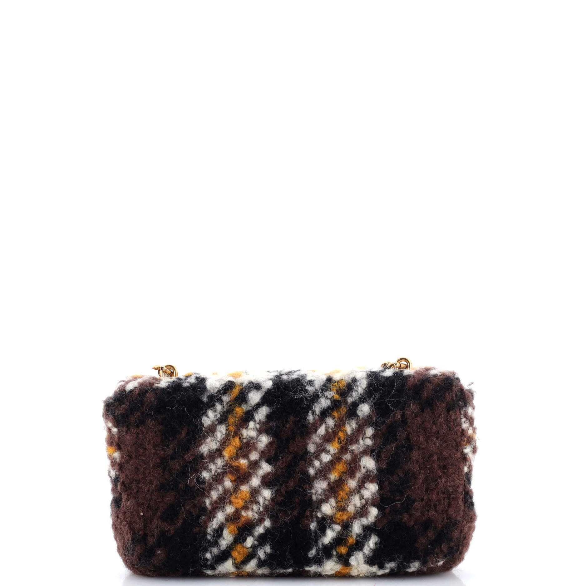 Triomphe Chain Shoulder Bag Shearling Small