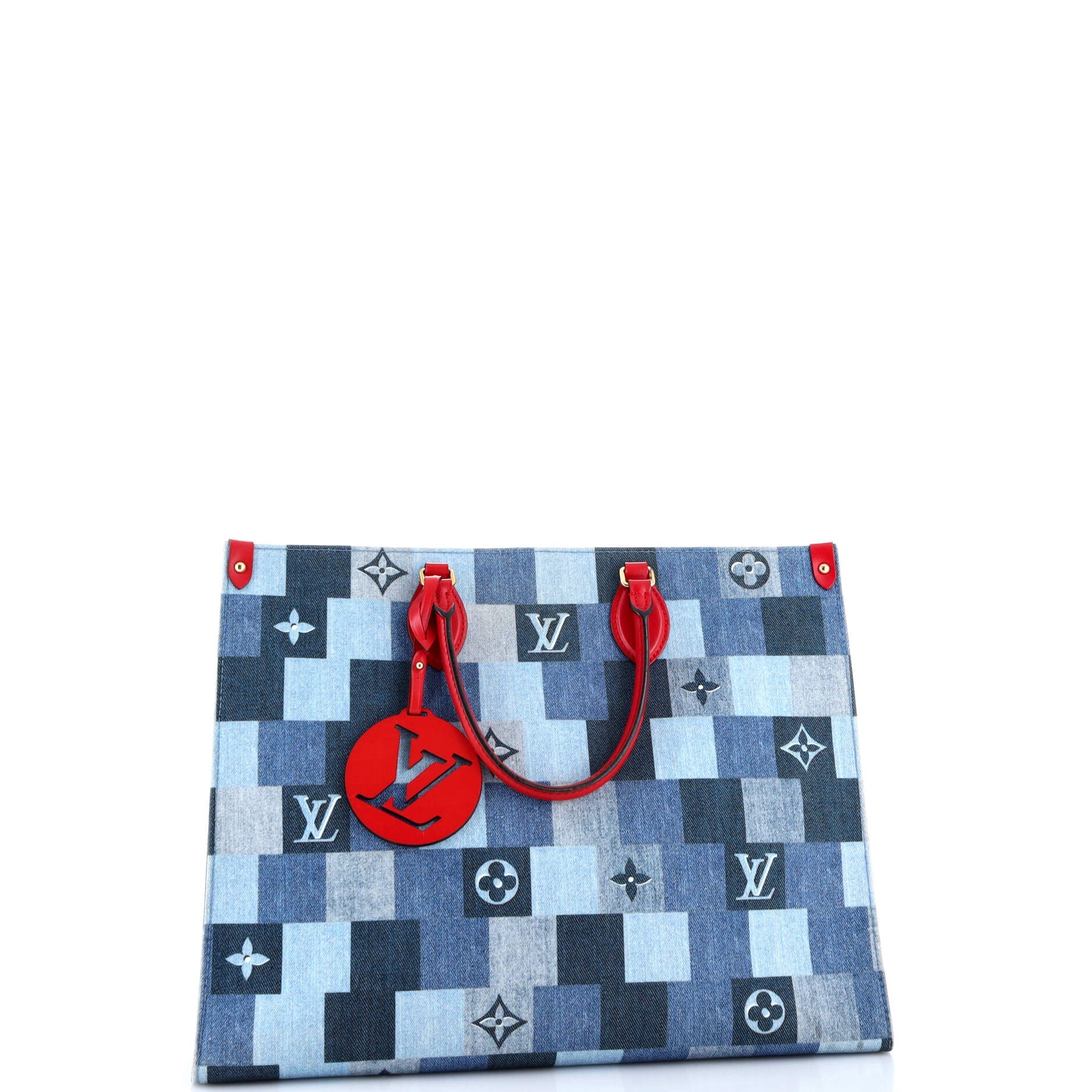 OnTheGo Tote Damier and Monogram Patchwork Denim GM